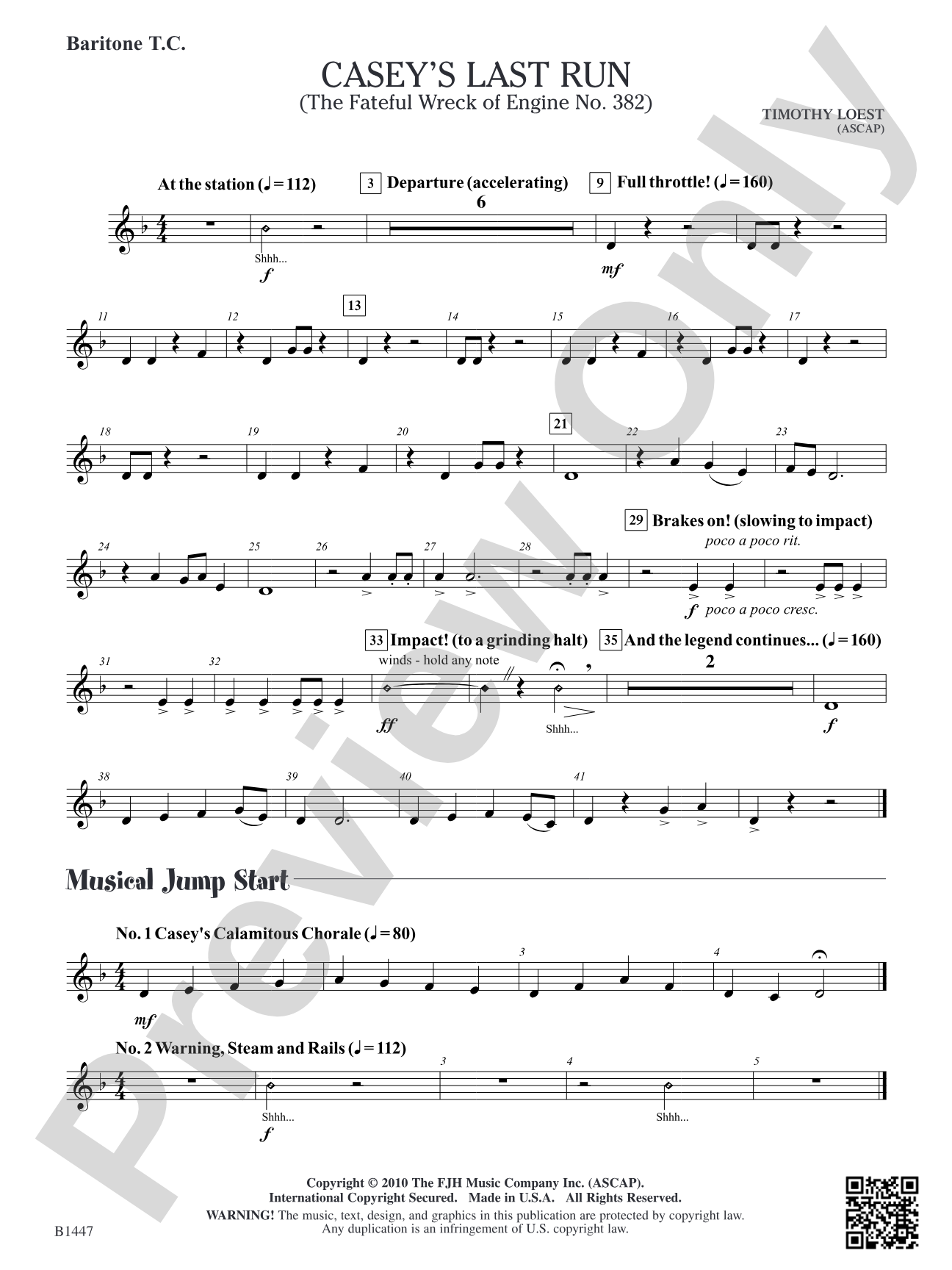 Casey's Last Run: Baritone T.C.
