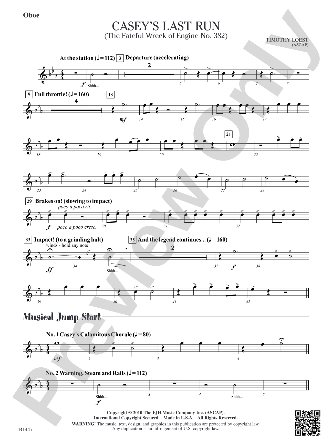 Casey's Last Run: Oboe
