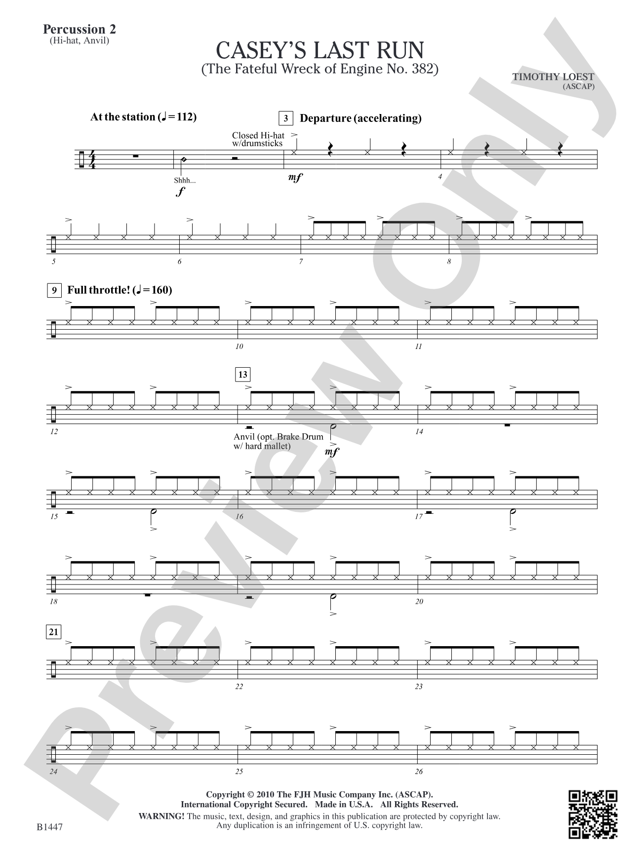 Casey's Last Run: Percussion 2