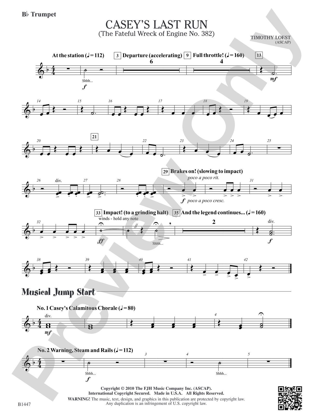 Casey's Last Run: B-flat Trumpet