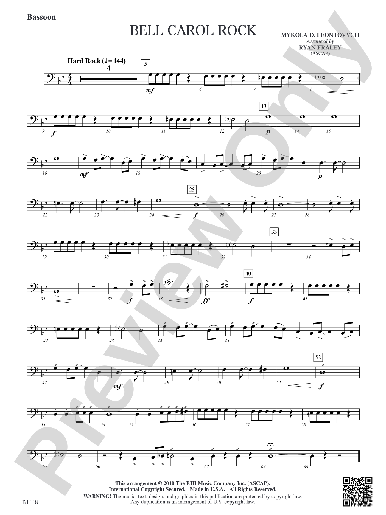 Bell Carol Rock: Bassoon