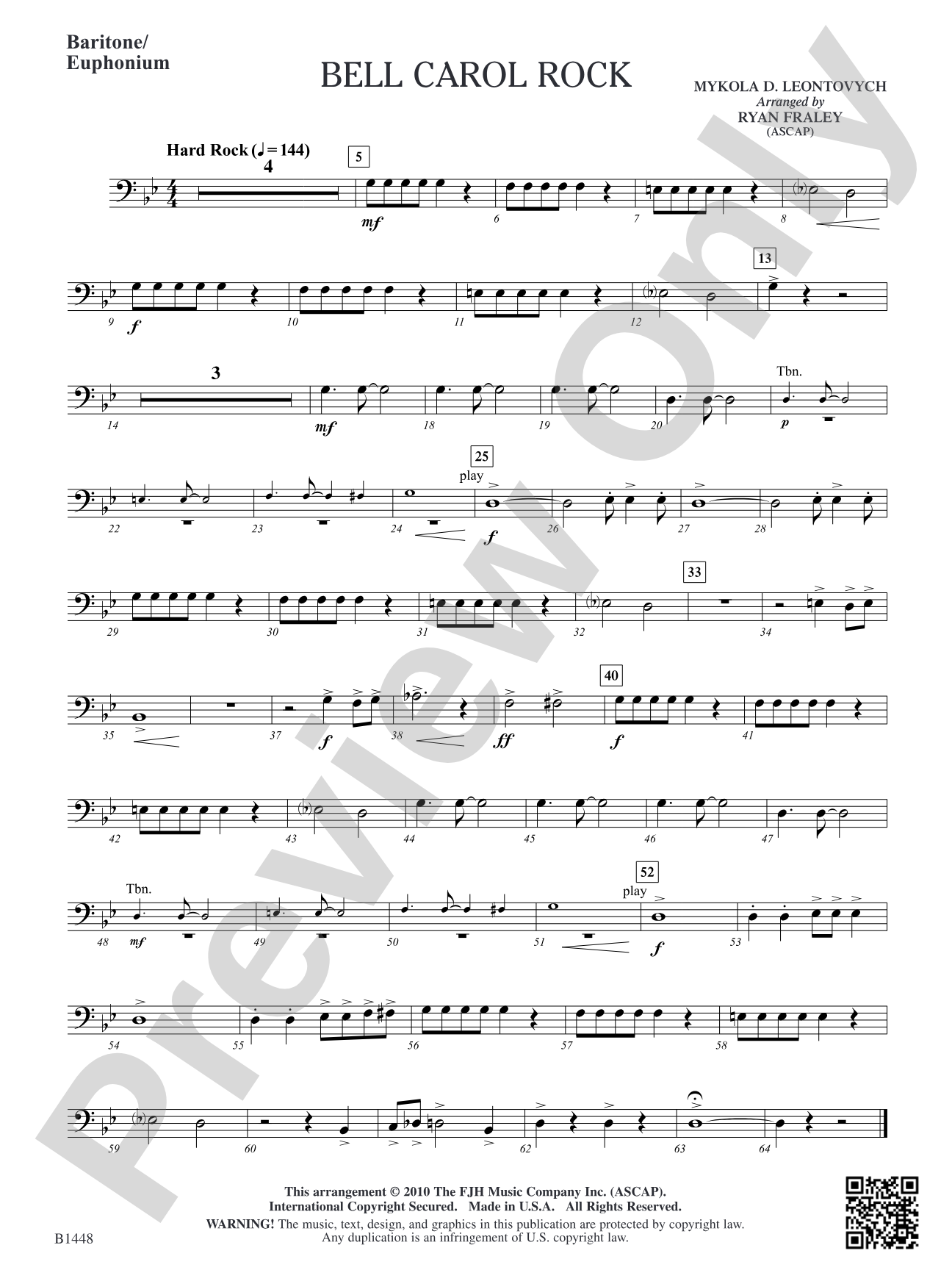Bell Carol Rock: Baritone/Euphonium