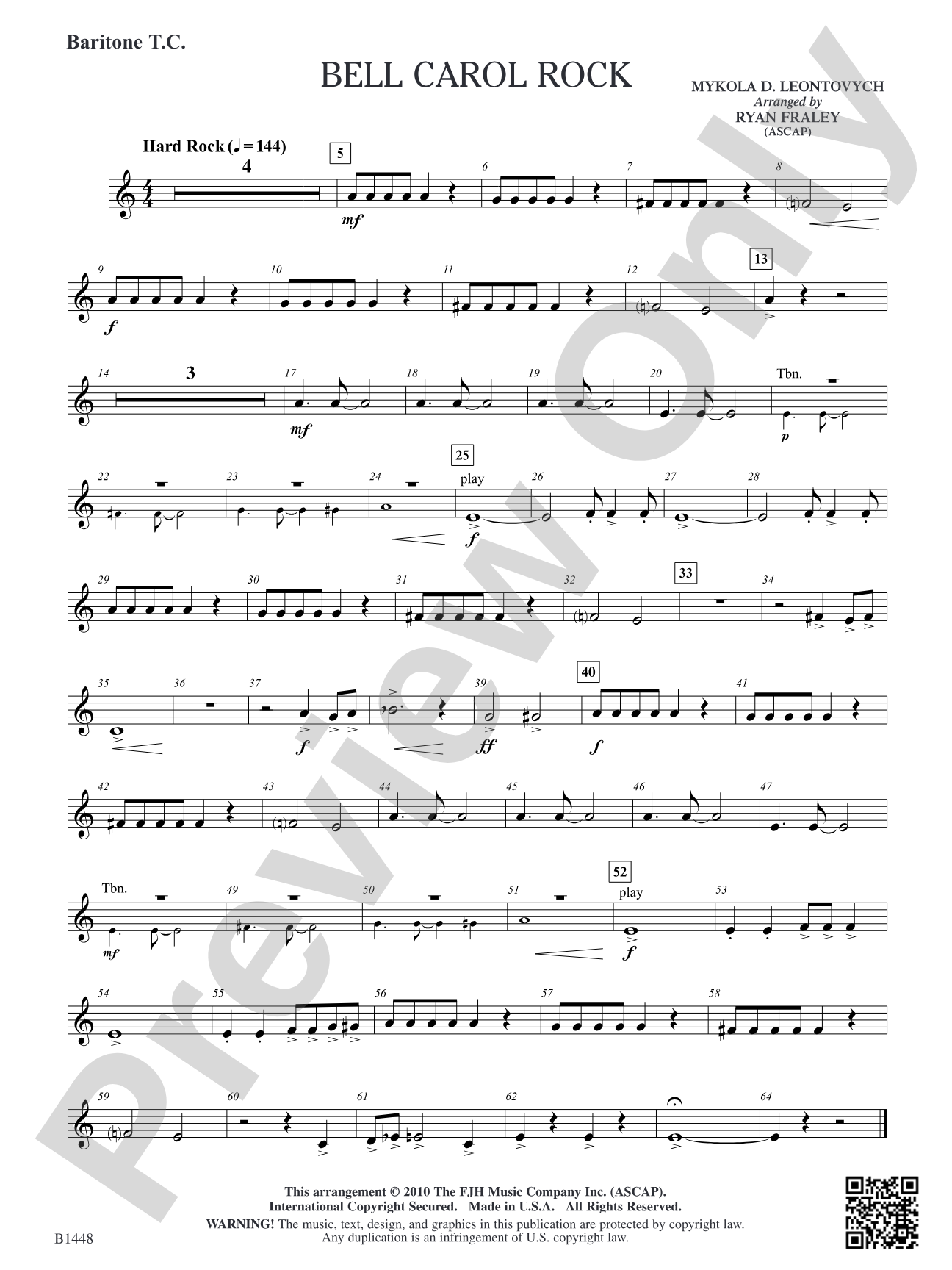 Bell Carol Rock: Baritone T.C.