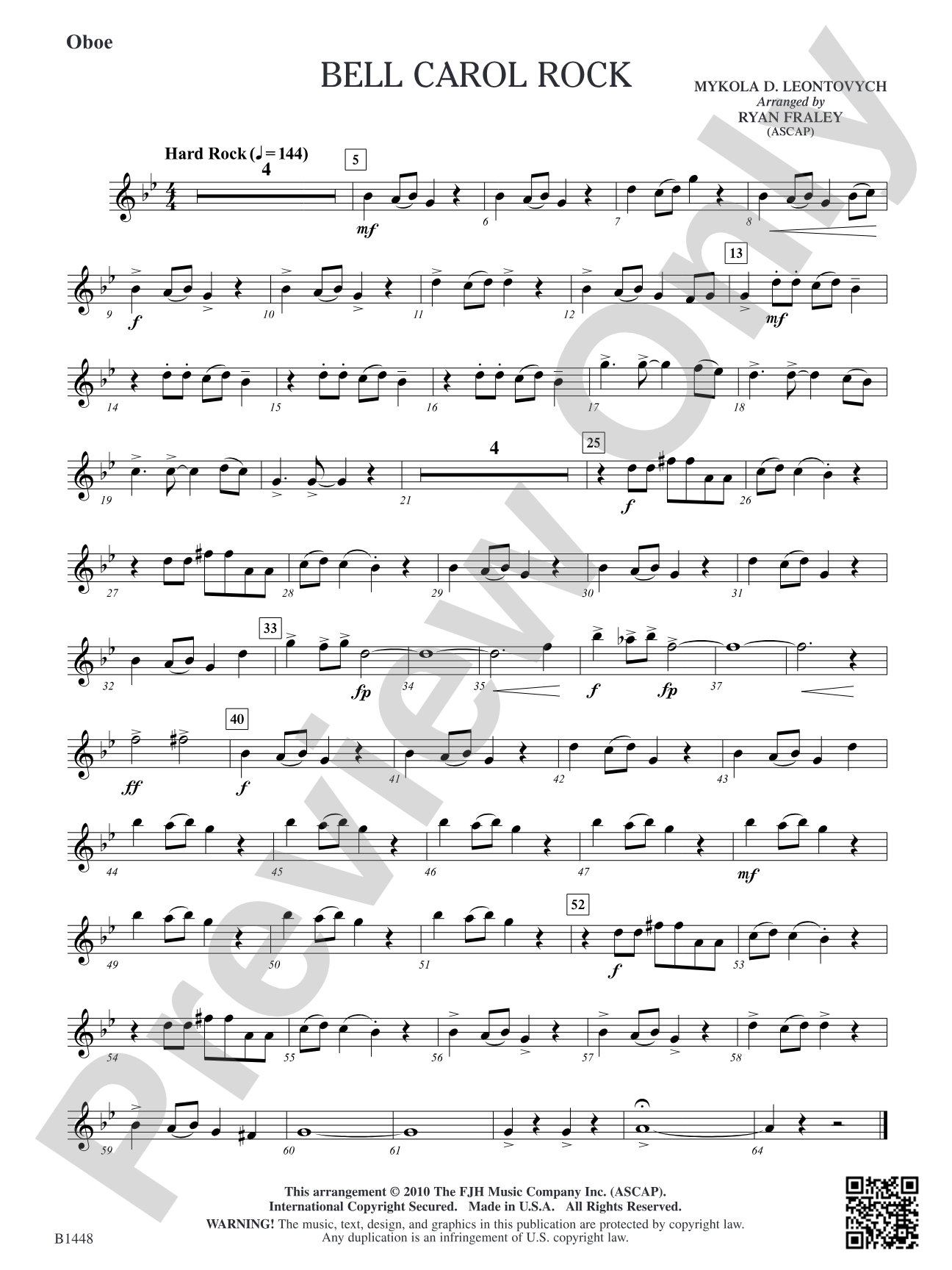 Bell Carol Rock: Oboe