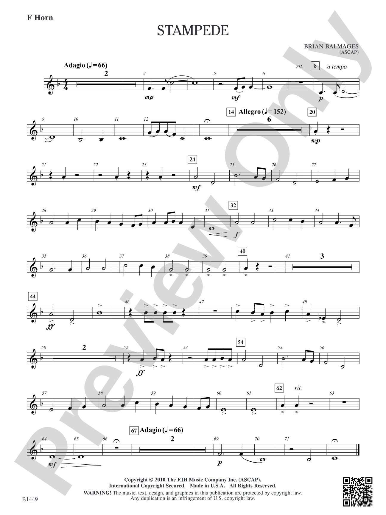 Stampede: F Horn