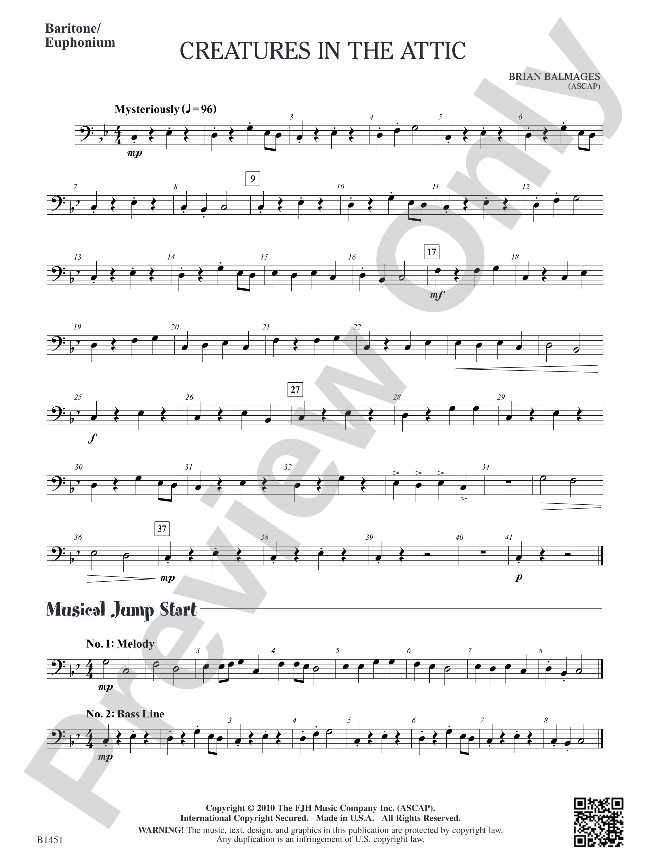 Creatures in the Attic: Baritone/Euphonium