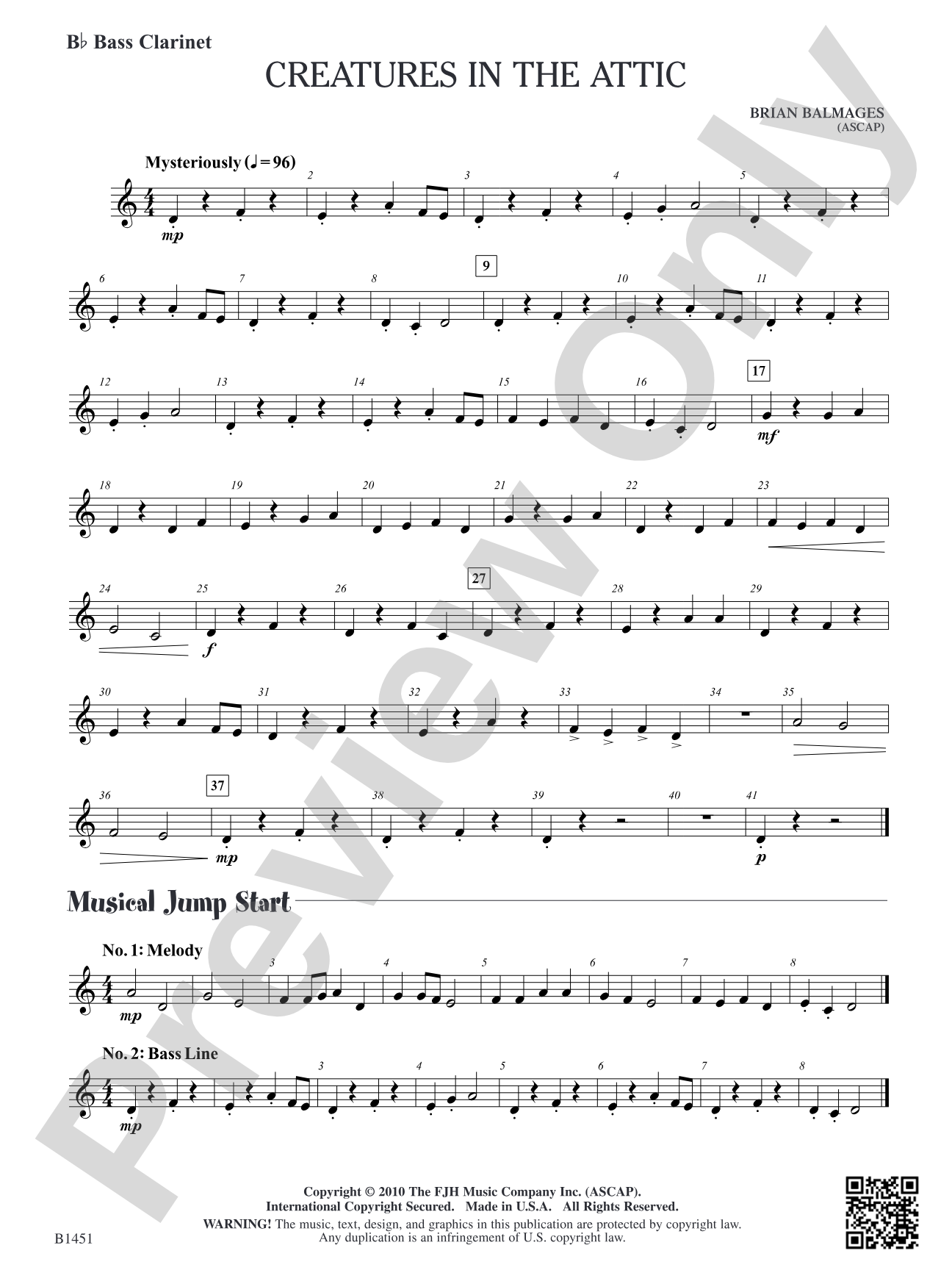 Creatures in the Attic: B-flat Bass Clarinet