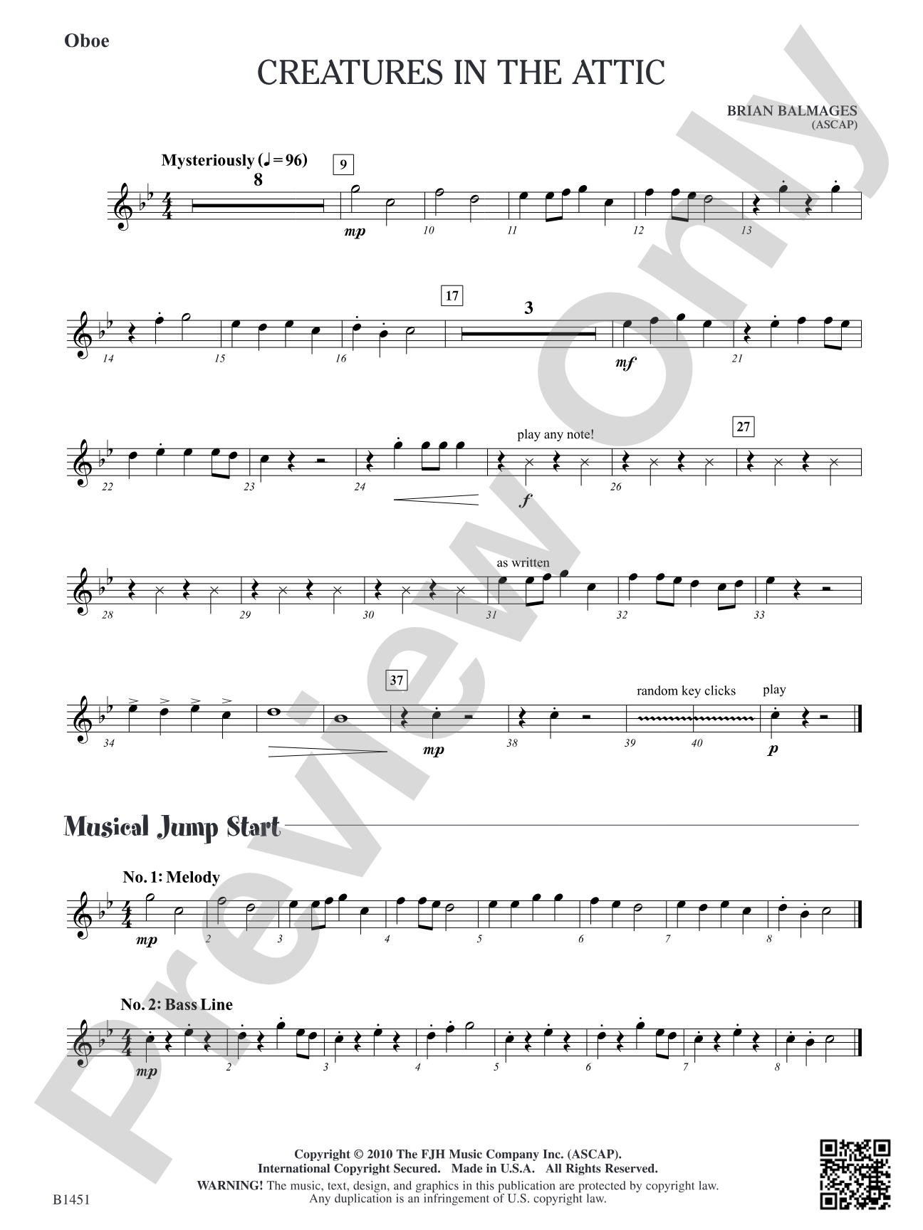 Creatures in the Attic: Oboe