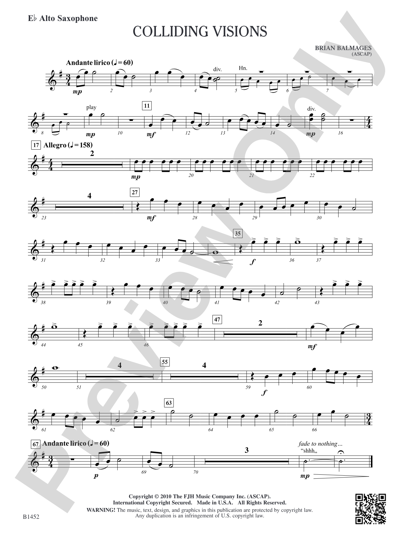 Colliding Visions: E-flat Alto Saxophone