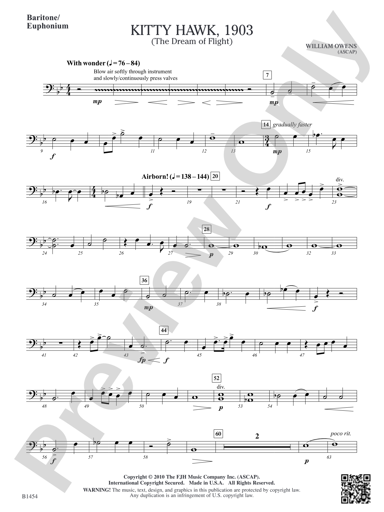 Kitty Hawk, 1903: Baritone/Euphonium