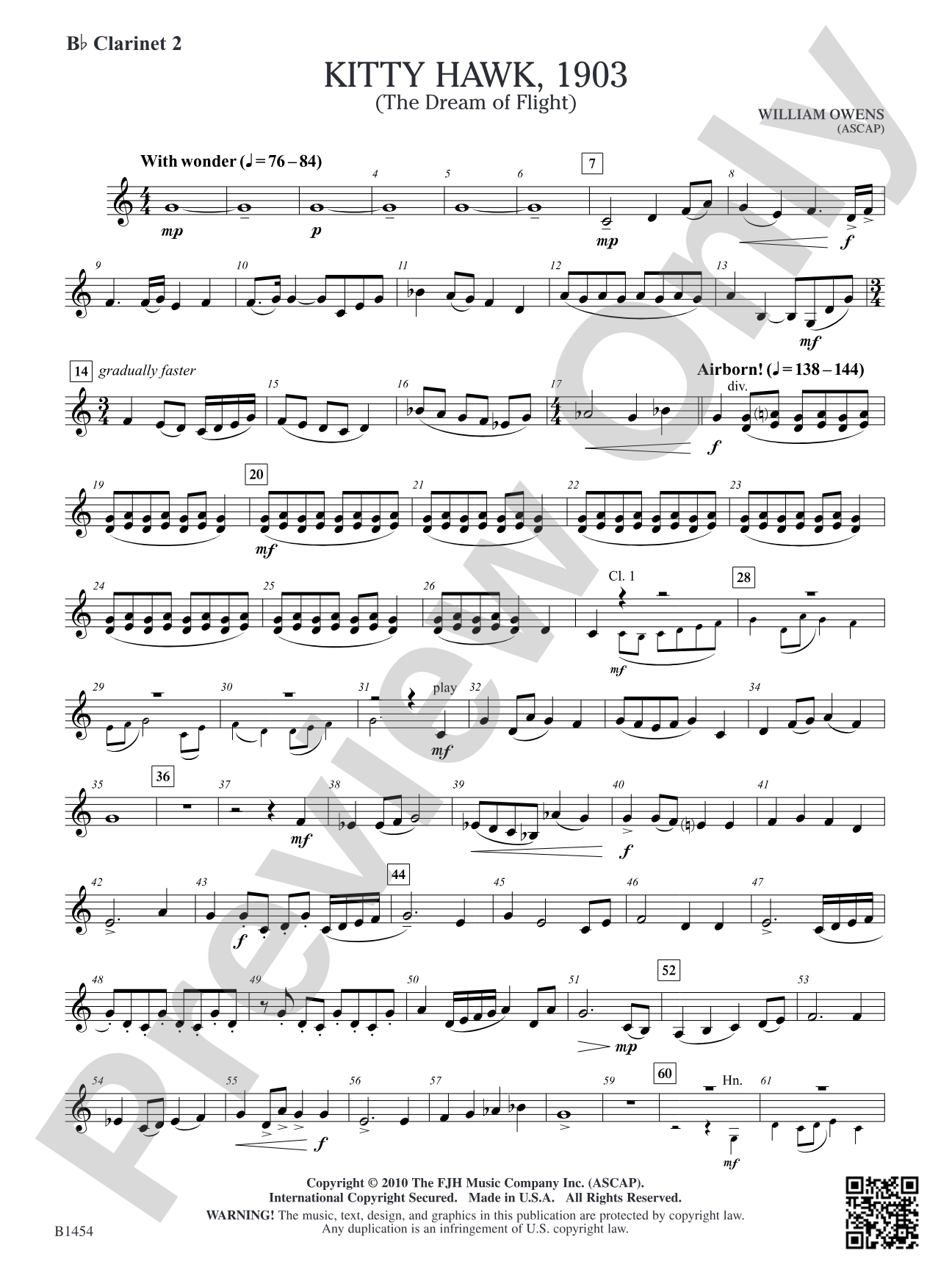 Kitty Hawk, 1903: B-flat Clarinet 2