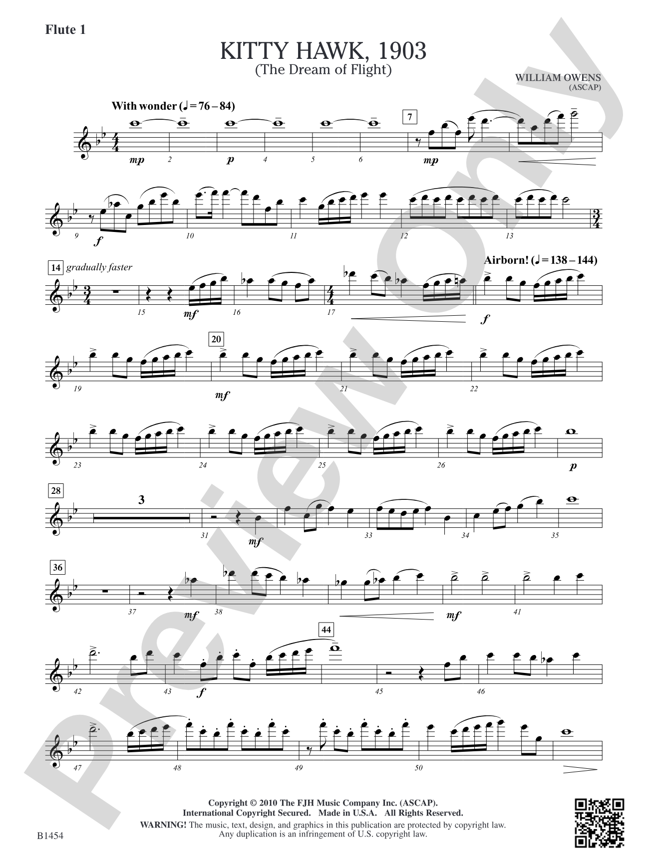 Kitty Hawk, 1903: Flute 1