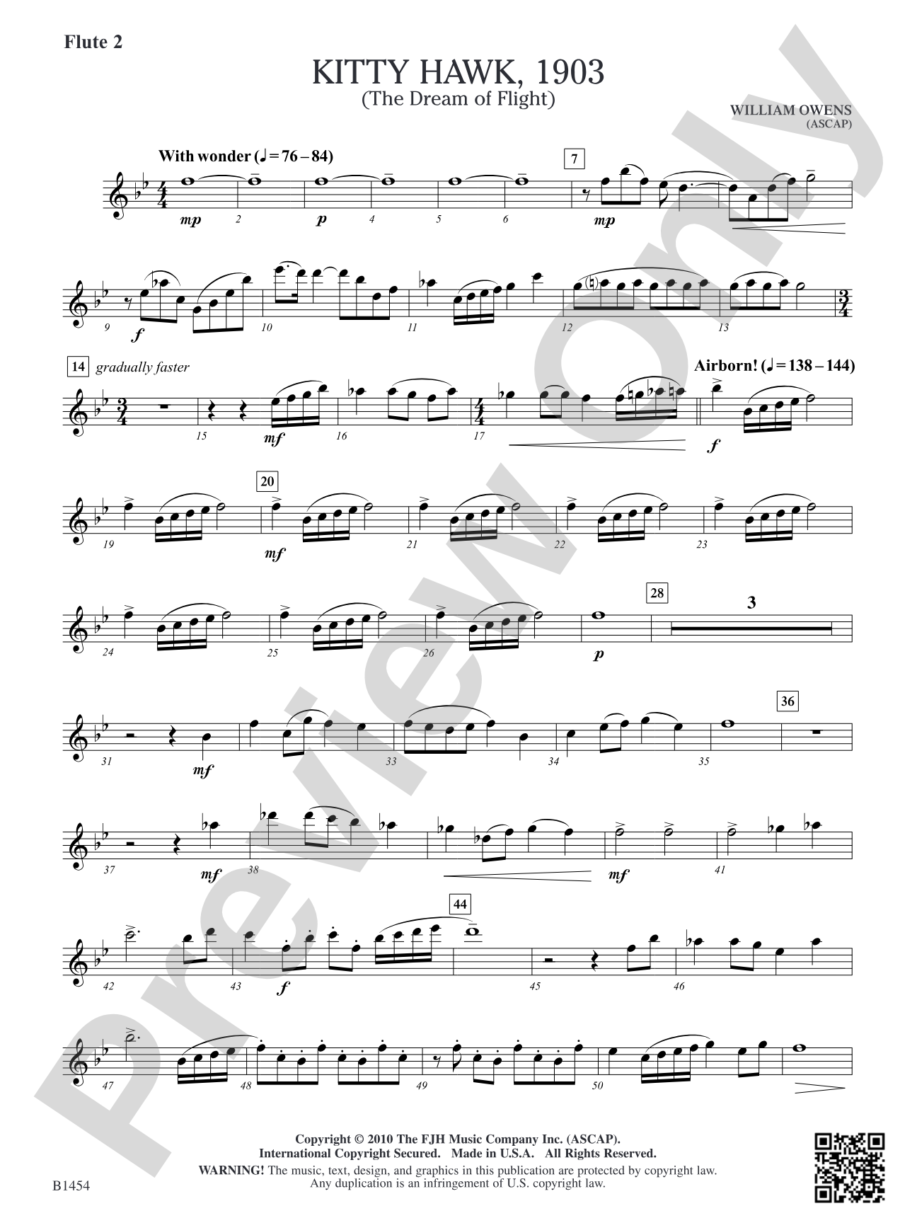 Kitty Hawk, 1903: Flute 2