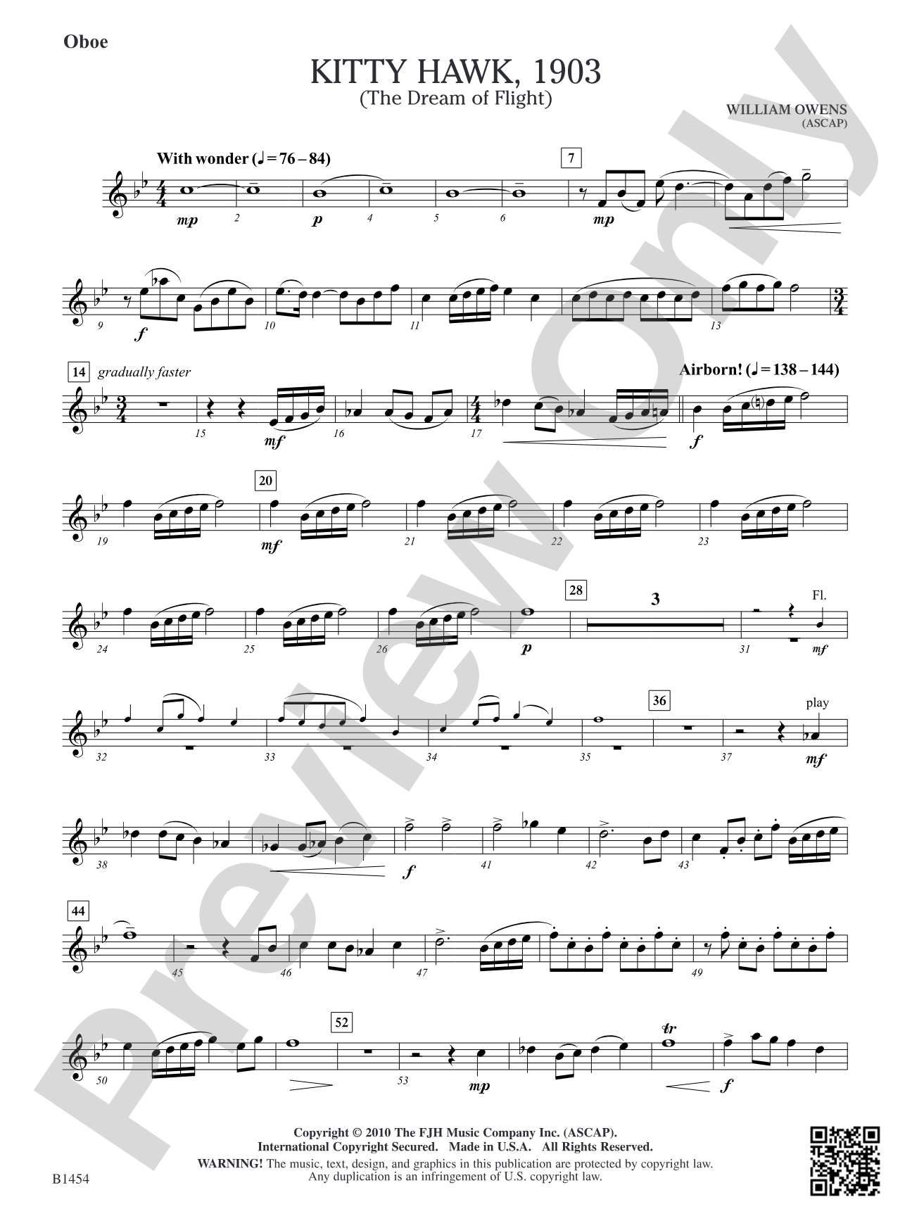 Kitty Hawk, 1903: Oboe