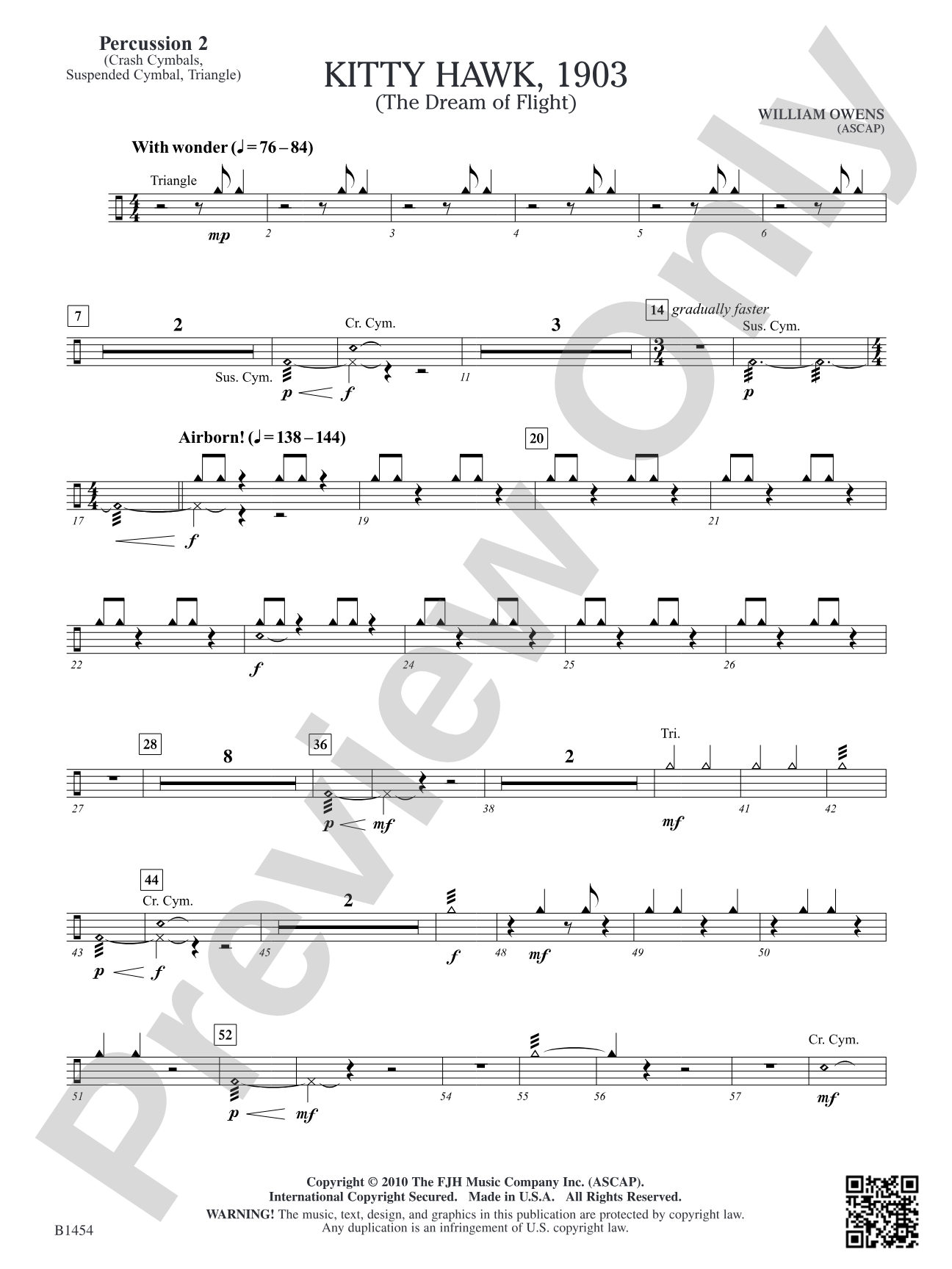 Kitty Hawk, 1903: Percussion 2