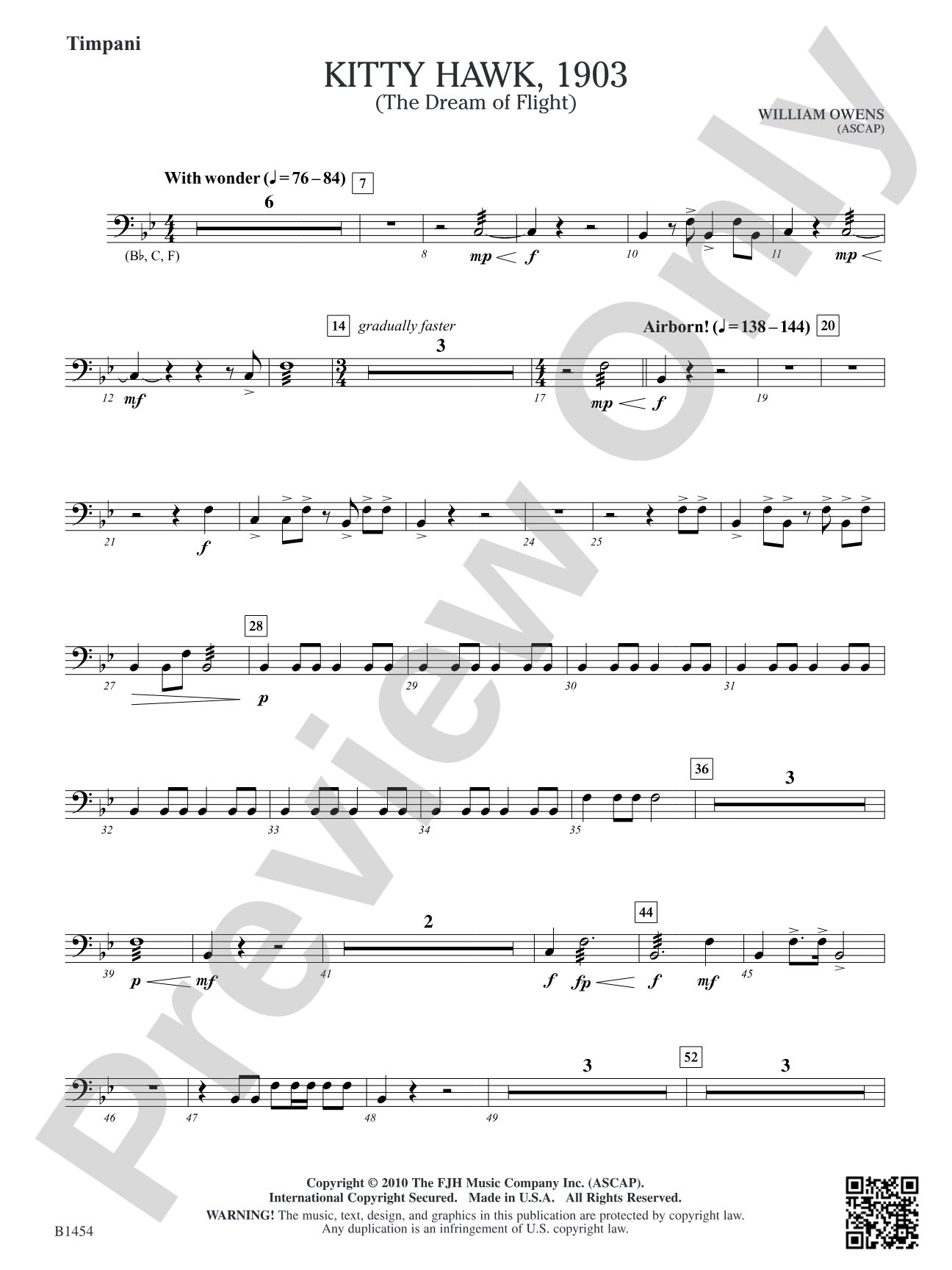 Kitty Hawk, 1903: Timpani