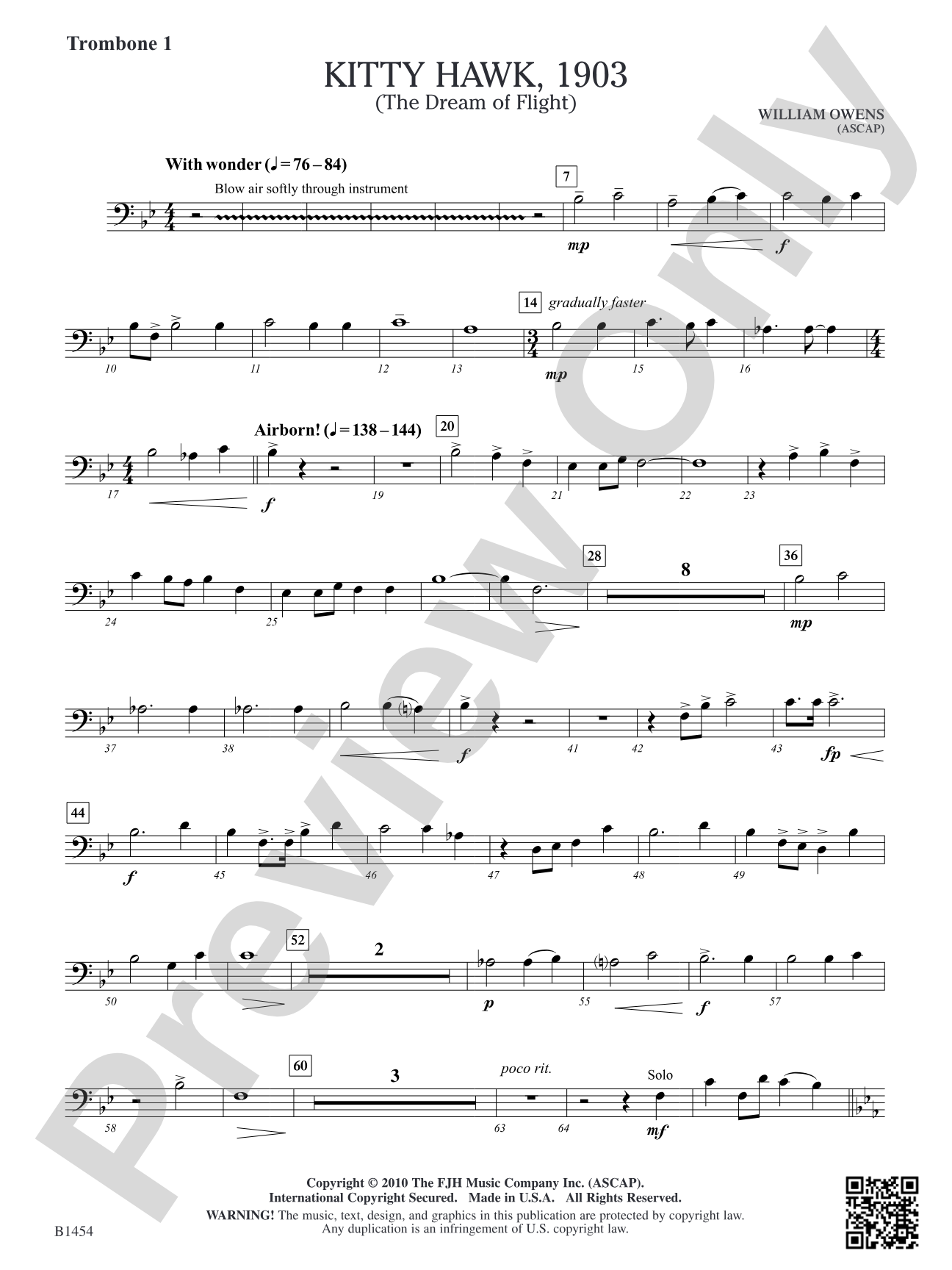 Kitty Hawk, 1903: Trombone 1