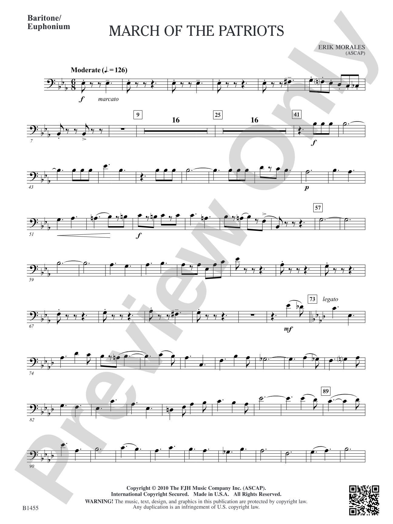 March of the Patriots: Baritone/Euphonium