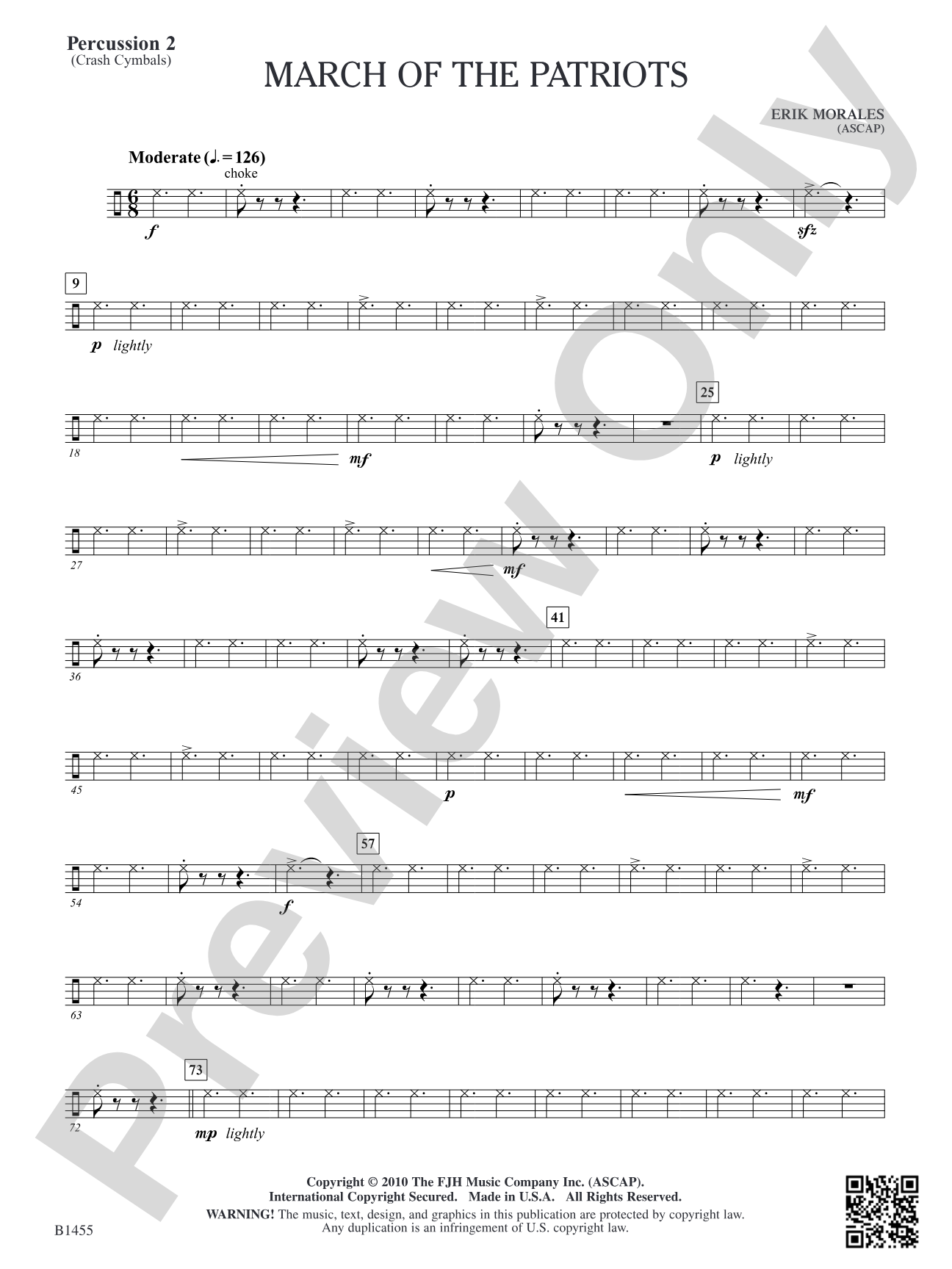 March of the Patriots: Percussion 2