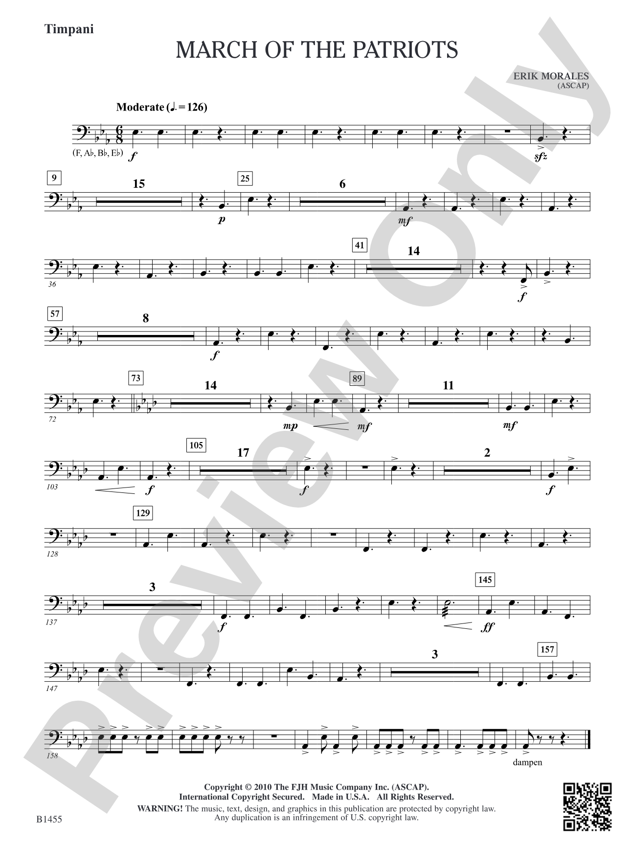 March of the Patriots: Timpani