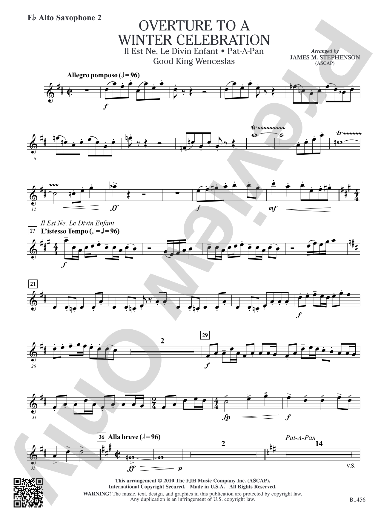 Overture to a Winter Celebration: E-flat Alto Saxophone 2