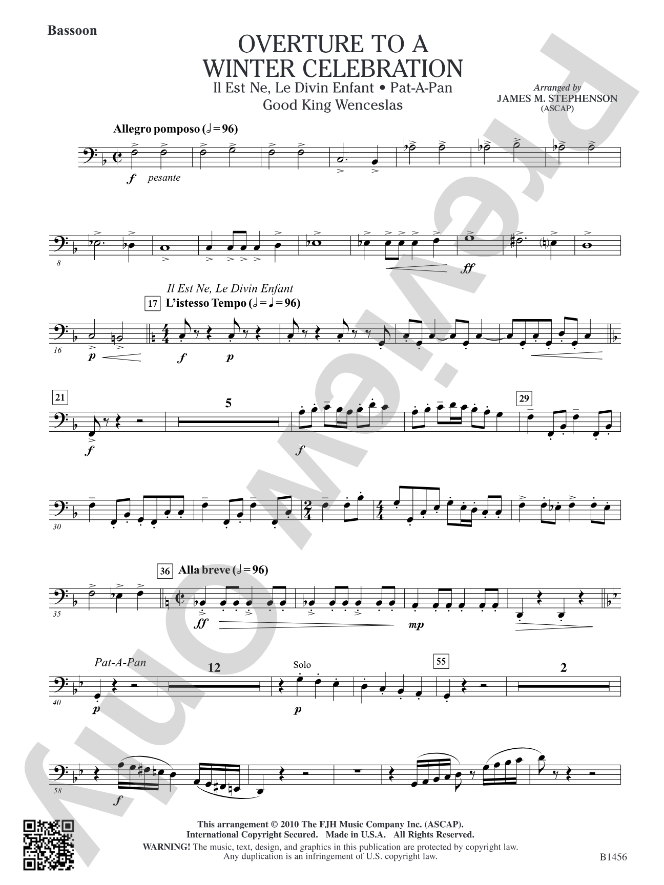 Overture to a Winter Celebration: Bassoon