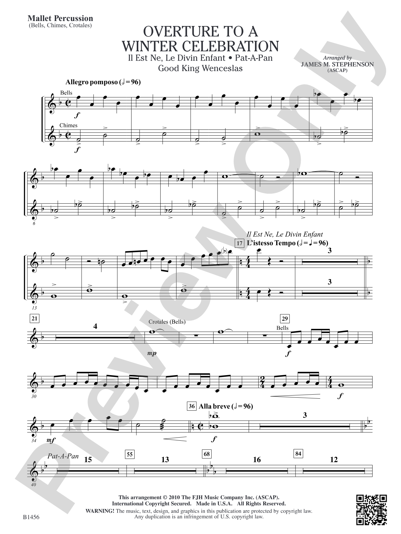 Overture to a Winter Celebration: Mallet Percussion