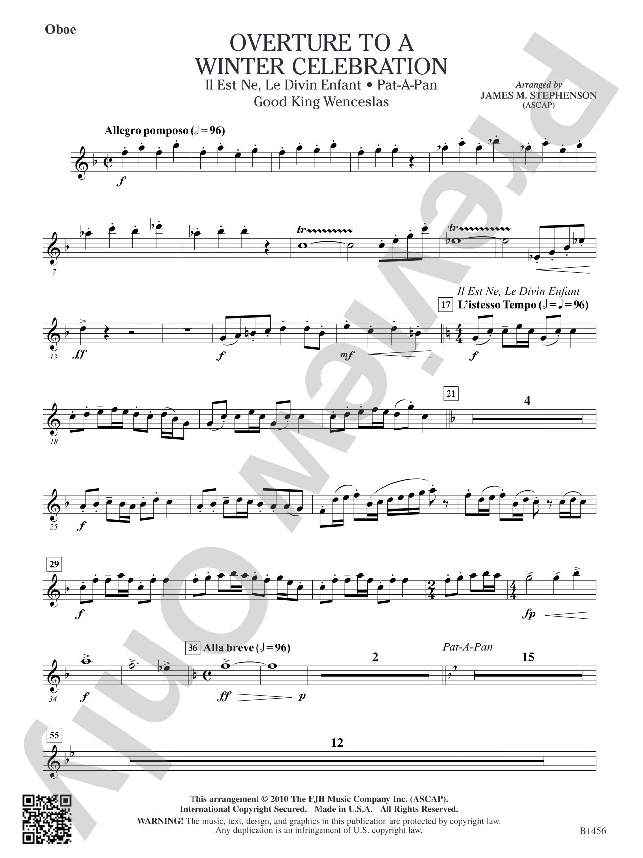 Overture to a Winter Celebration: Oboe