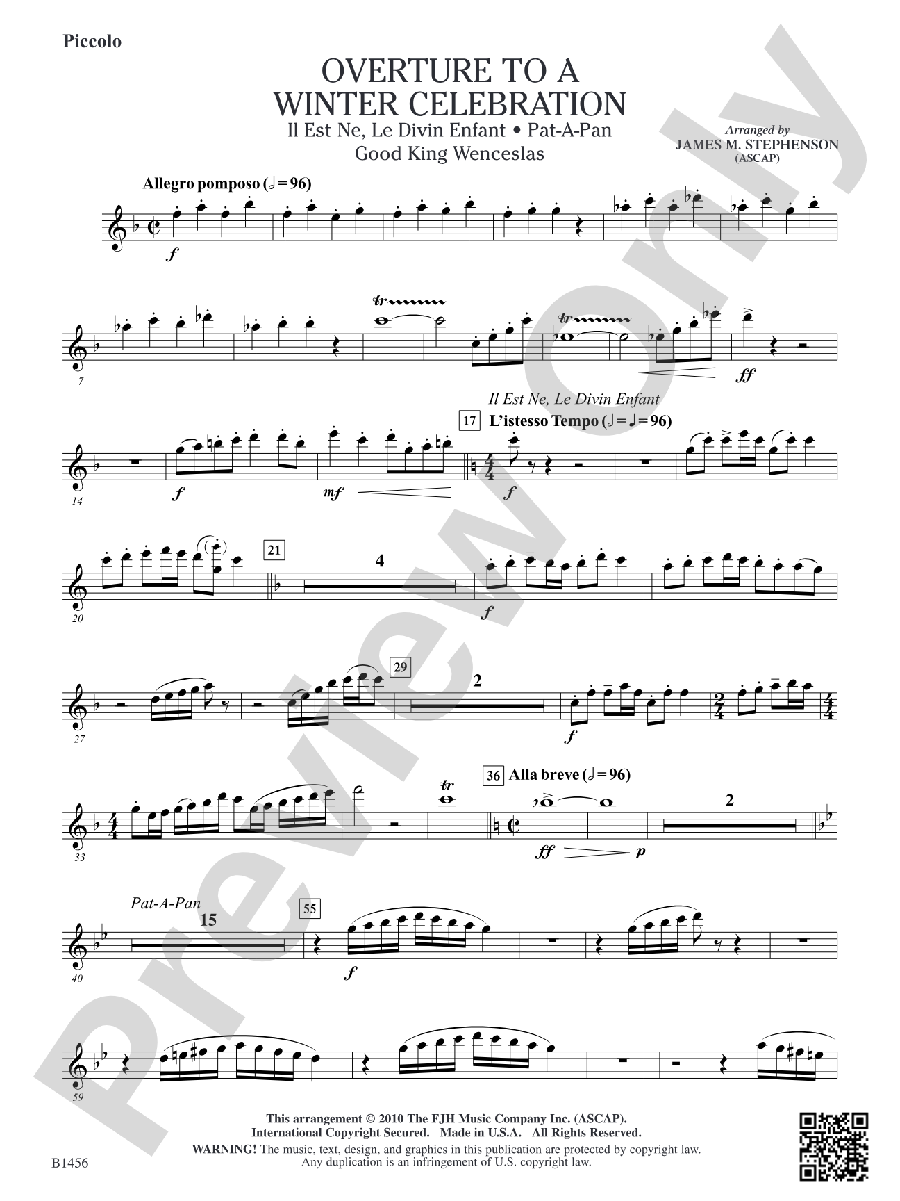 Overture to a Winter Celebration: Piccolo