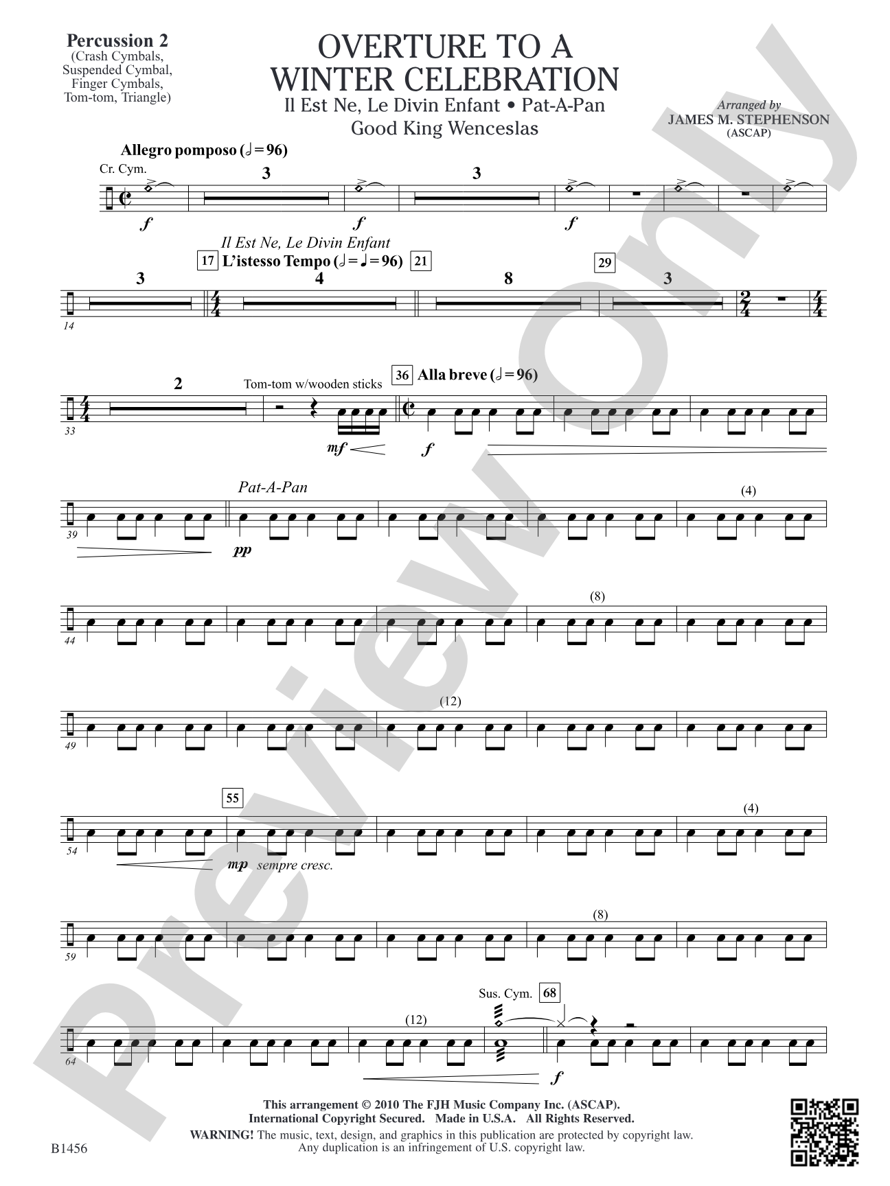 Overture to a Winter Celebration: Percussion 2