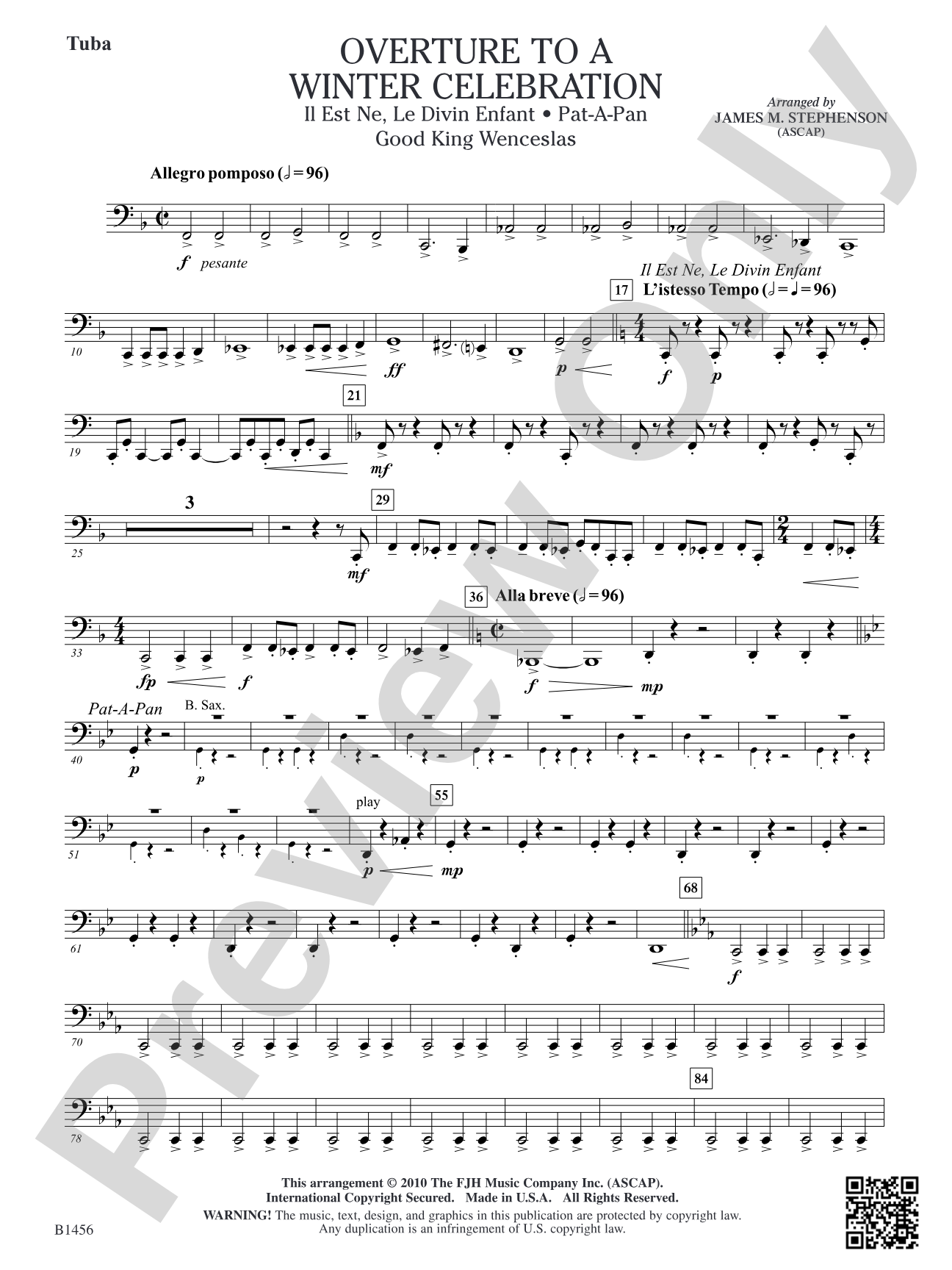 Overture to a Winter Celebration: Tuba