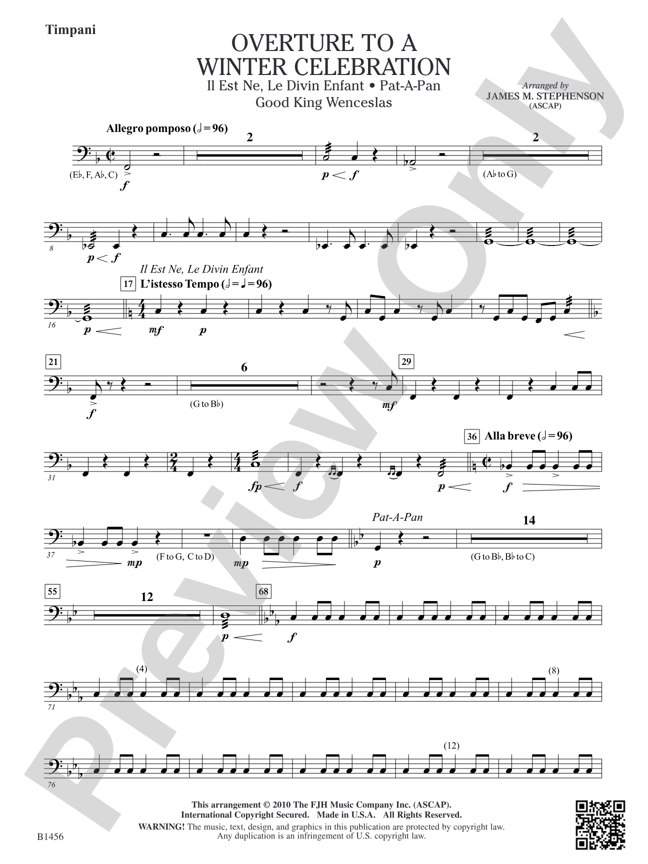 Overture to a Winter Celebration: Timpani