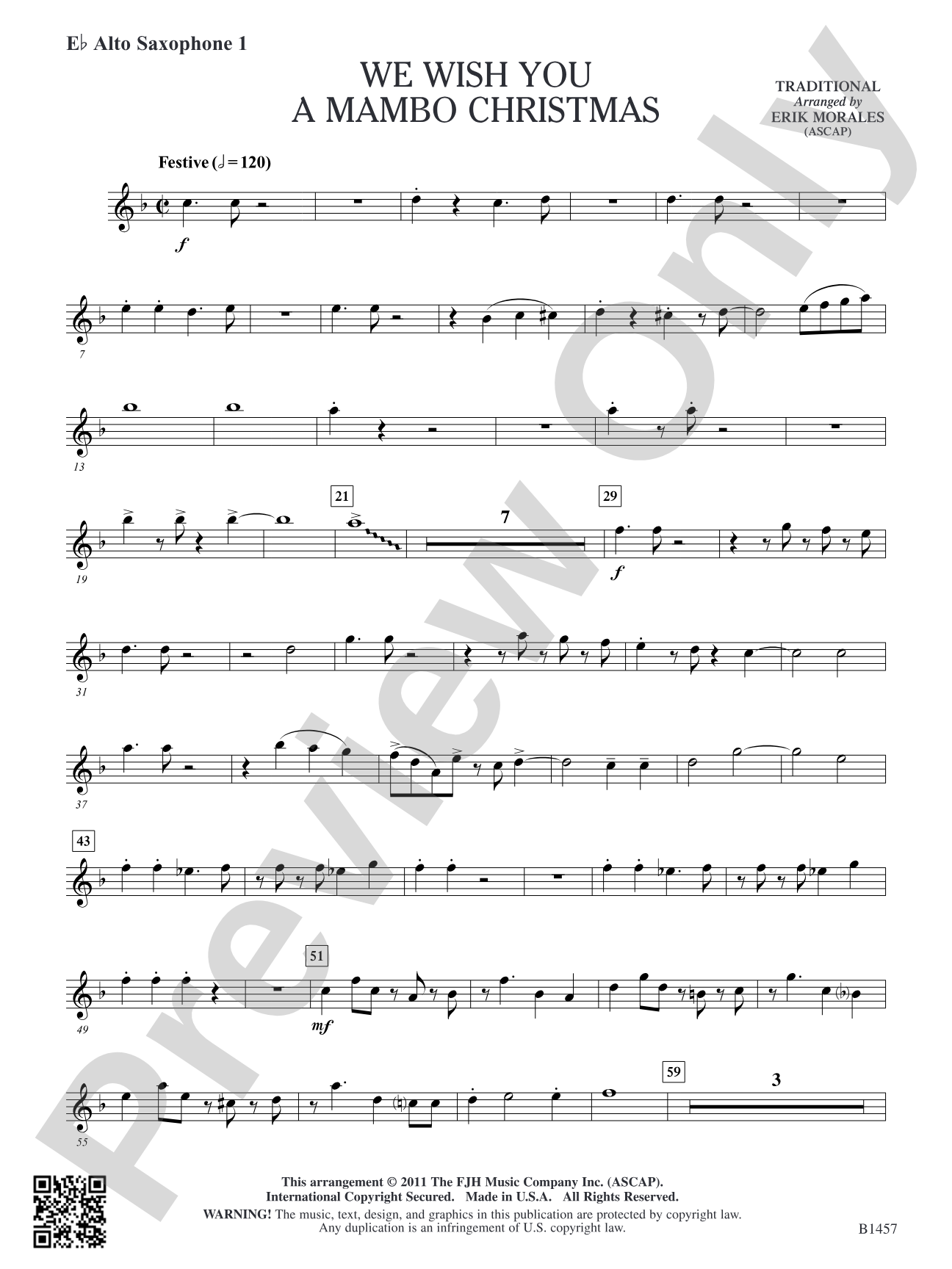 We Wish You a Mambo Christmas: E-flat Alto Saxophone 1