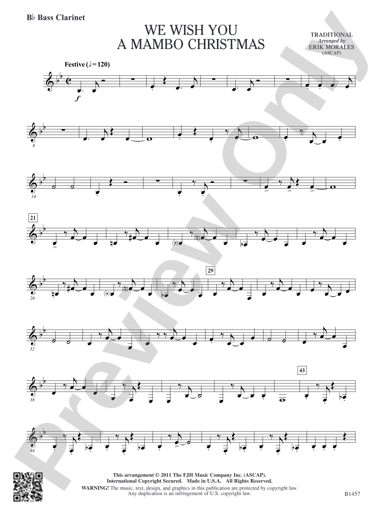 We Wish You a Mambo Christmas: B-flat Bass Clarinet