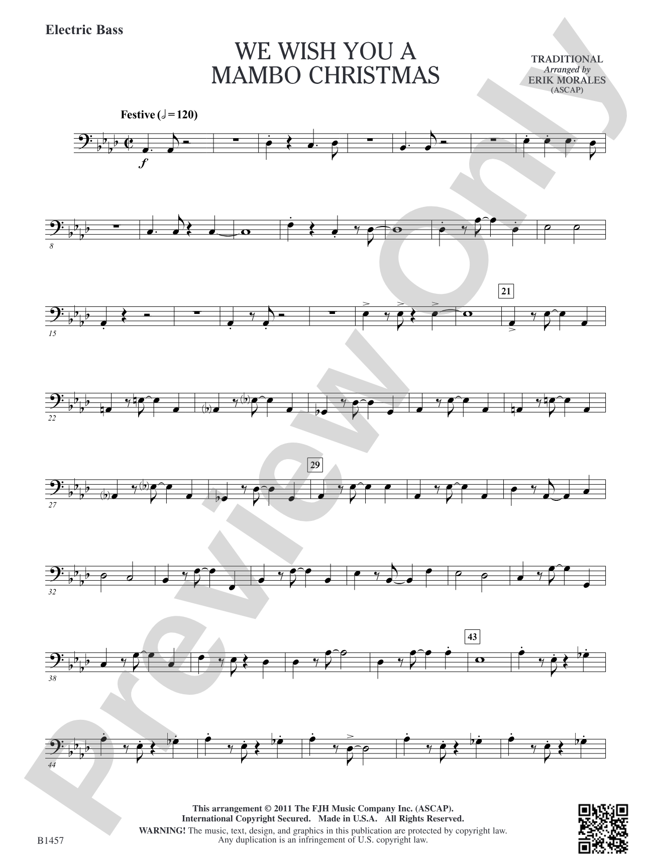 We Wish You a Mambo Christmas: Electric Bass
