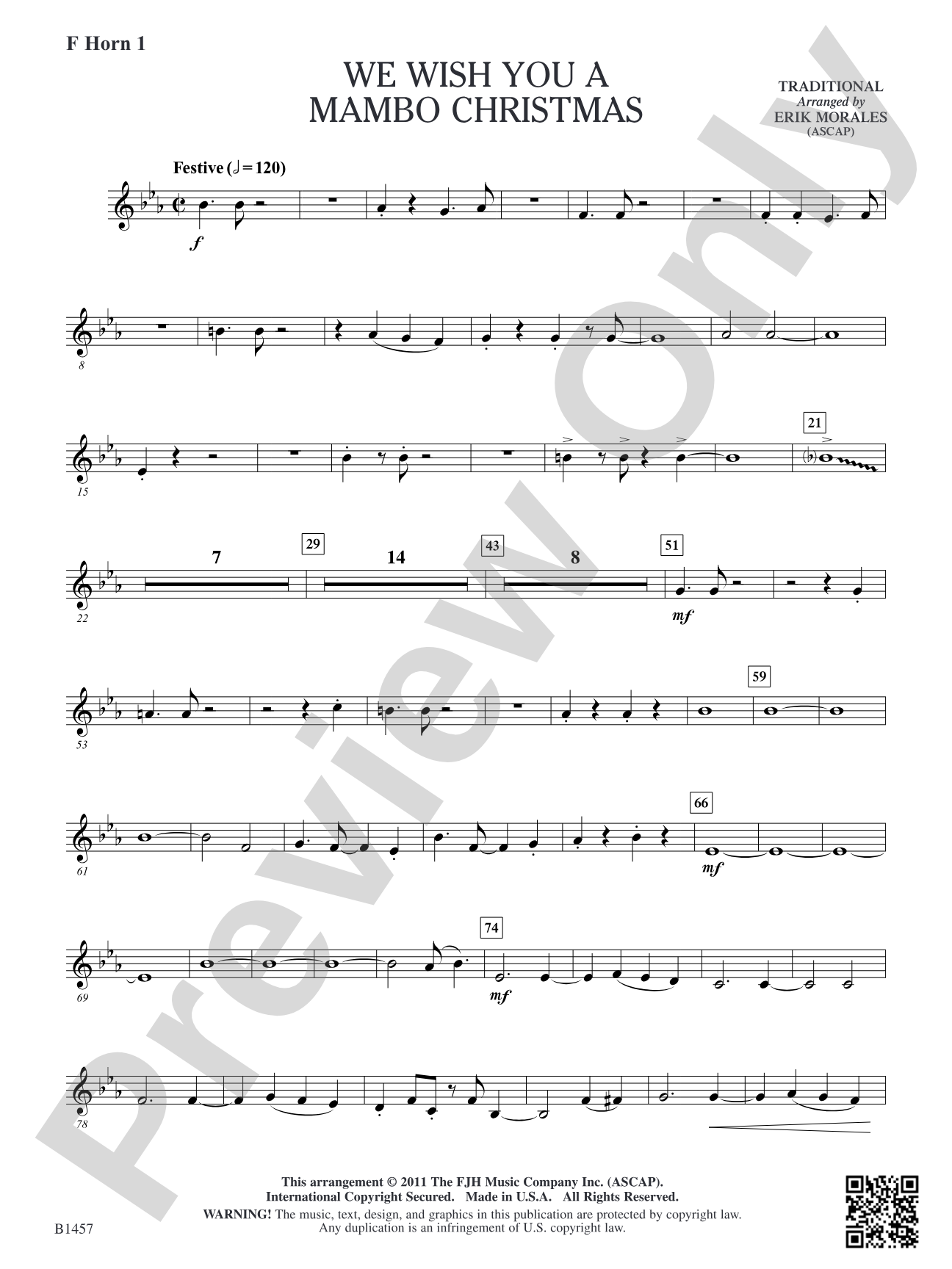 We Wish You a Mambo Christmas: F Horn 1