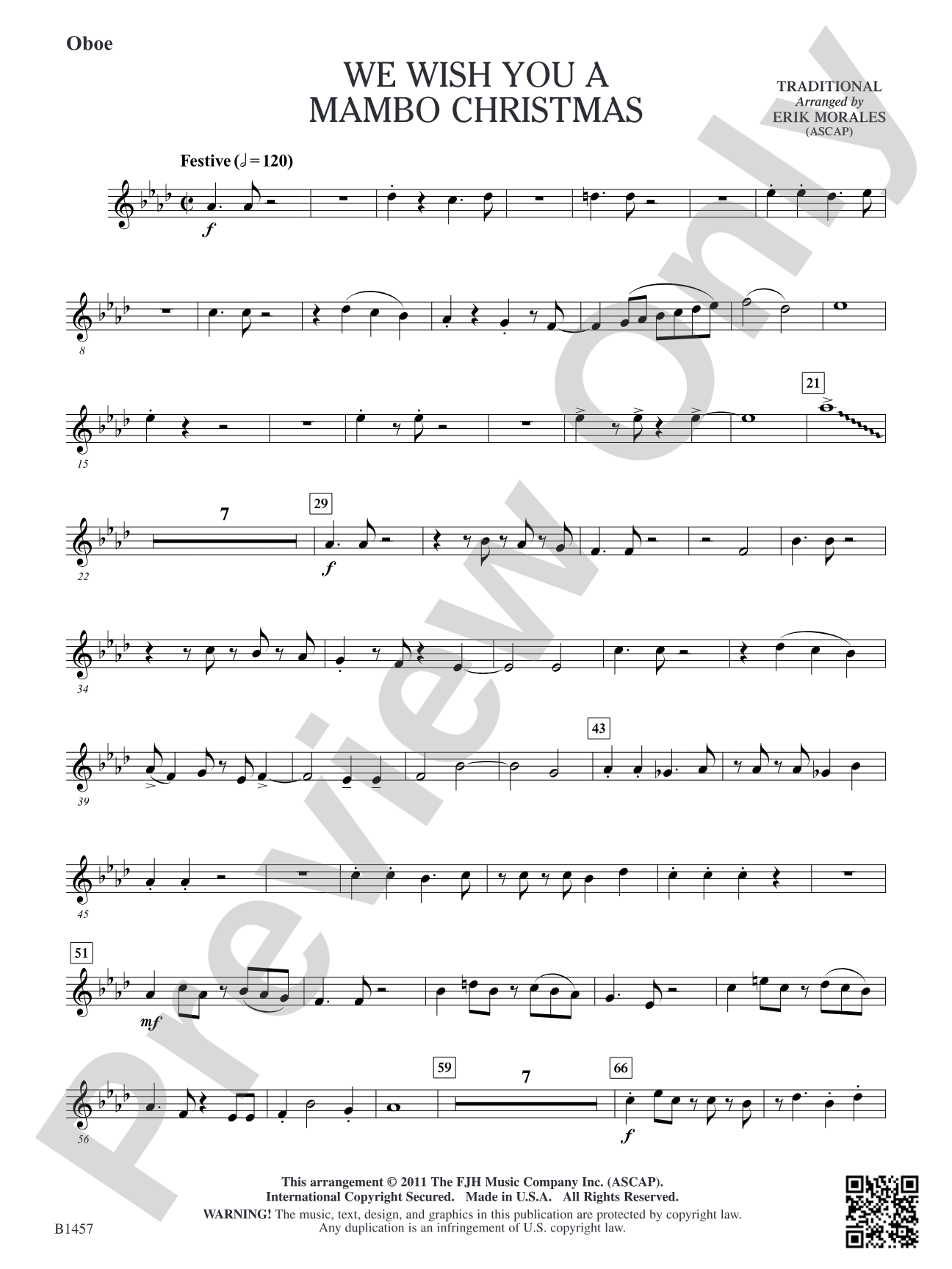 We Wish You a Mambo Christmas: Oboe