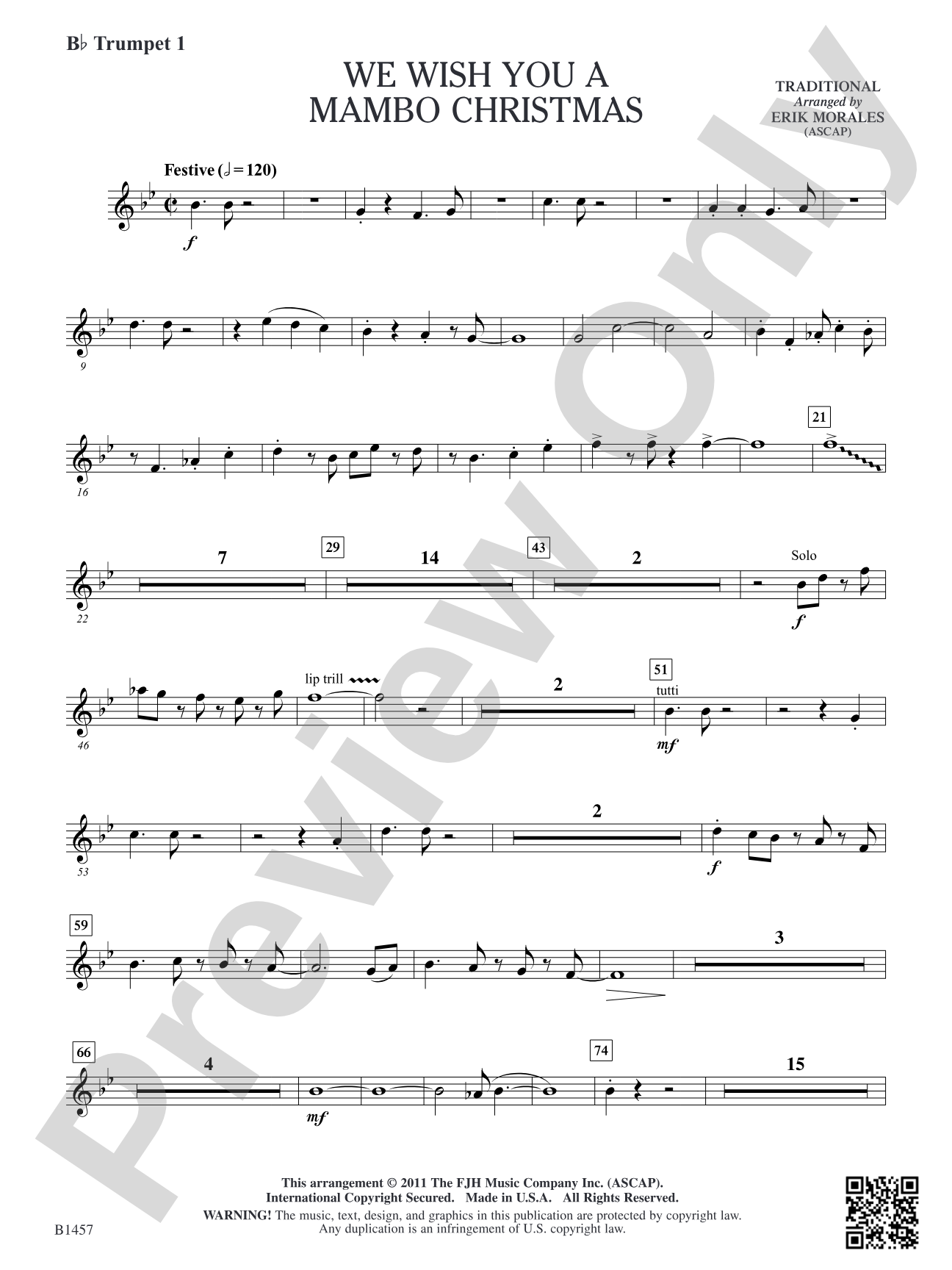 We Wish You a Mambo Christmas: B-flat Trumpet 1