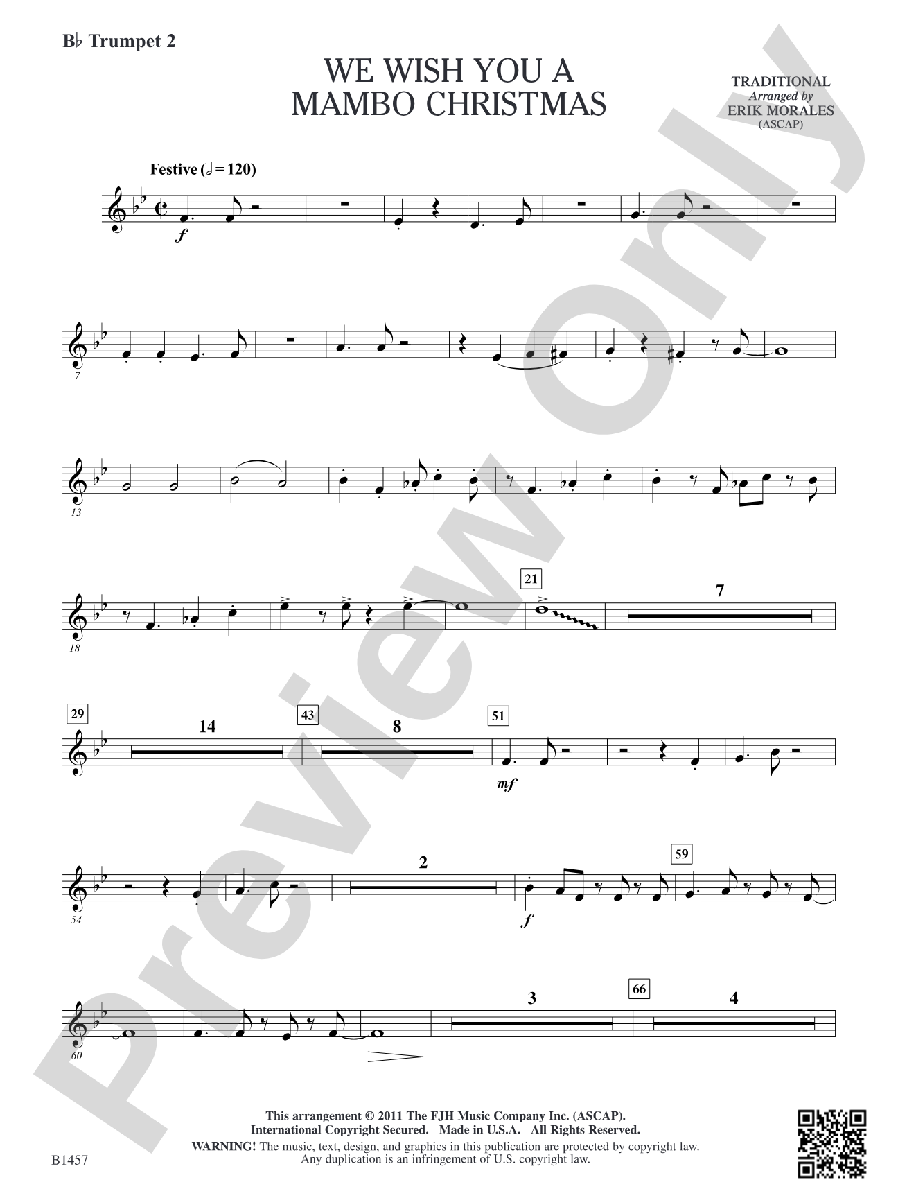 We Wish You a Mambo Christmas: B-flat Trumpet 2
