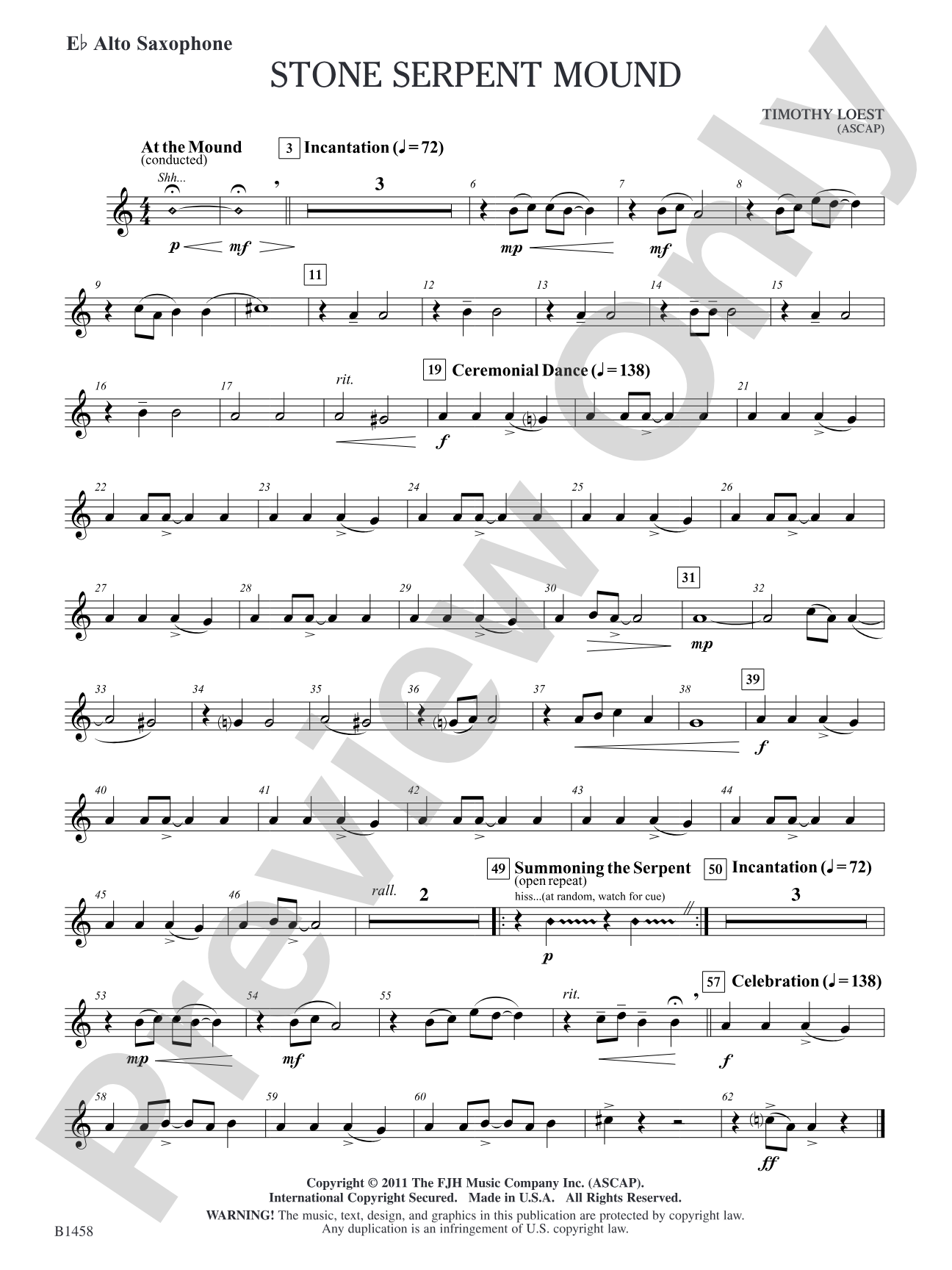 Stone Serpent Mound: E-flat Alto Saxophone