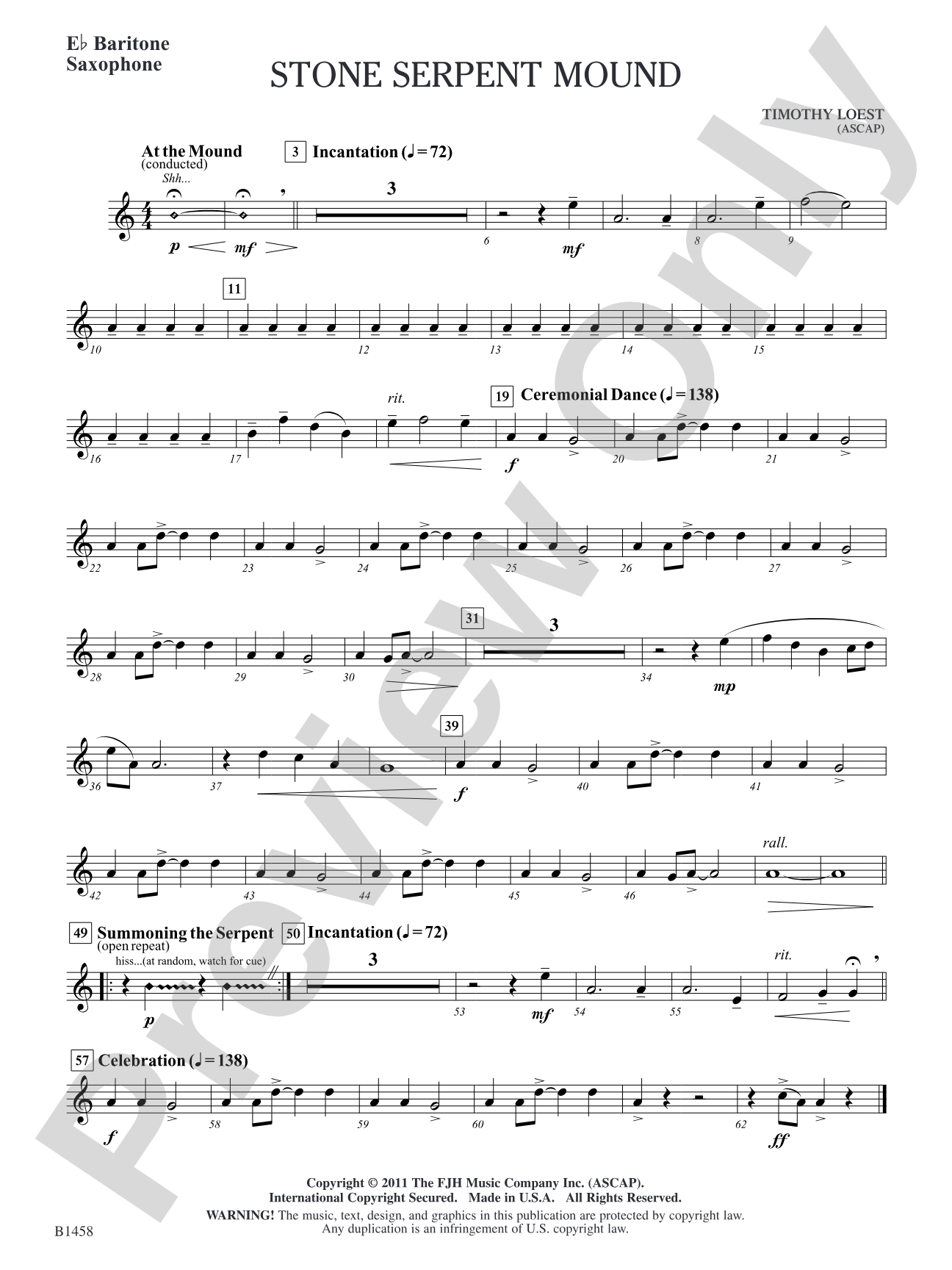 Stone Serpent Mound: E-flat Baritone Saxophone
