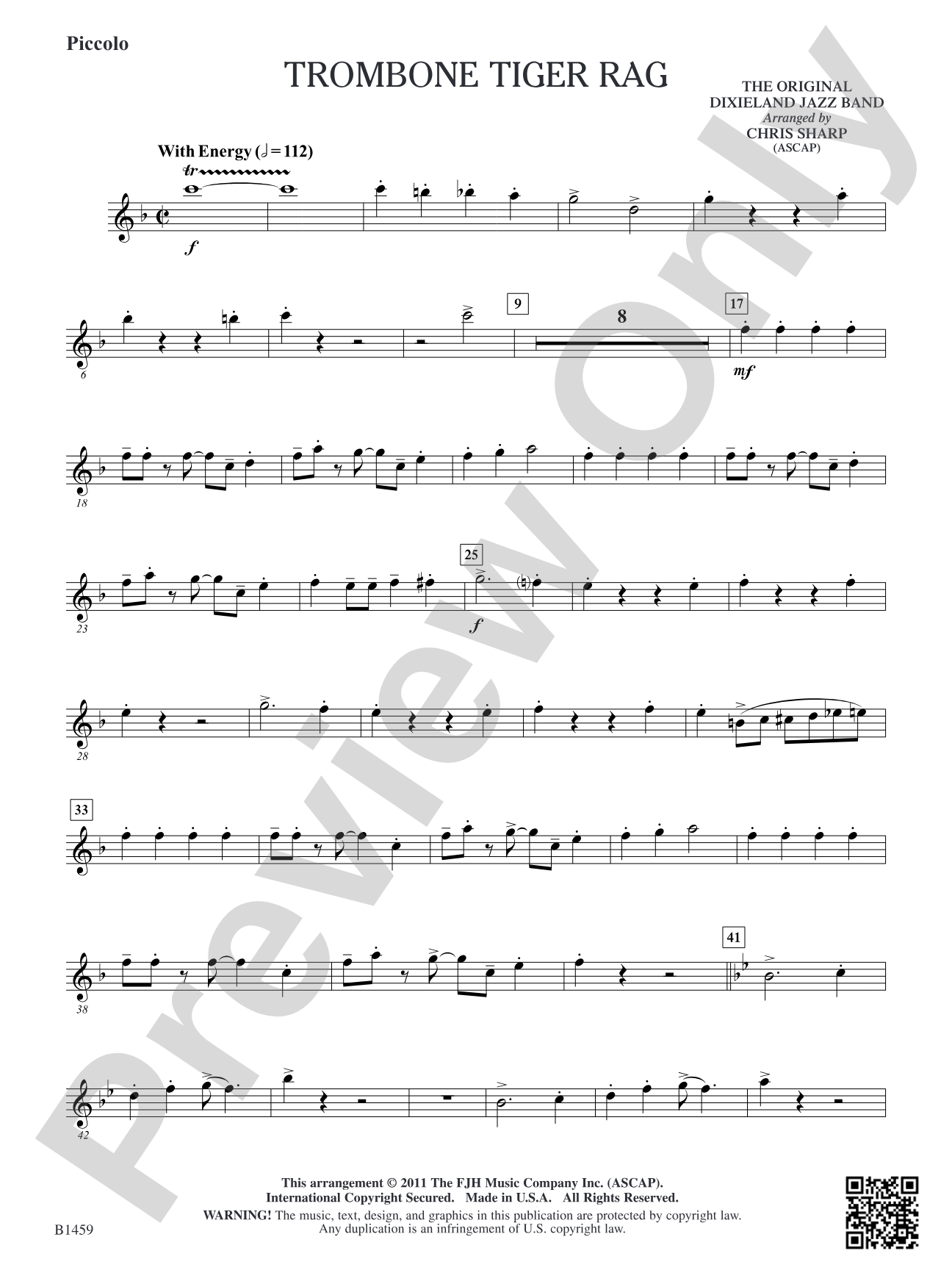 Trombone Tiger Rag: Piccolo