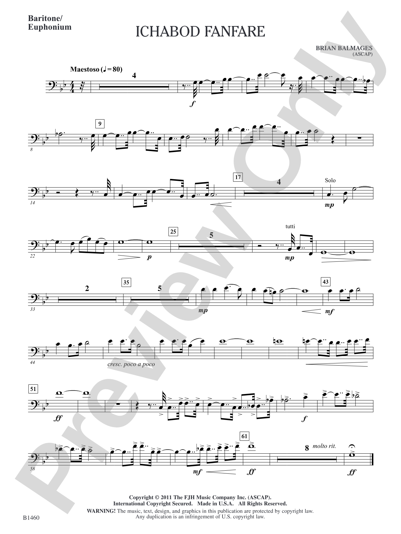 Ichabod Fanfare: Baritone/Euphonium