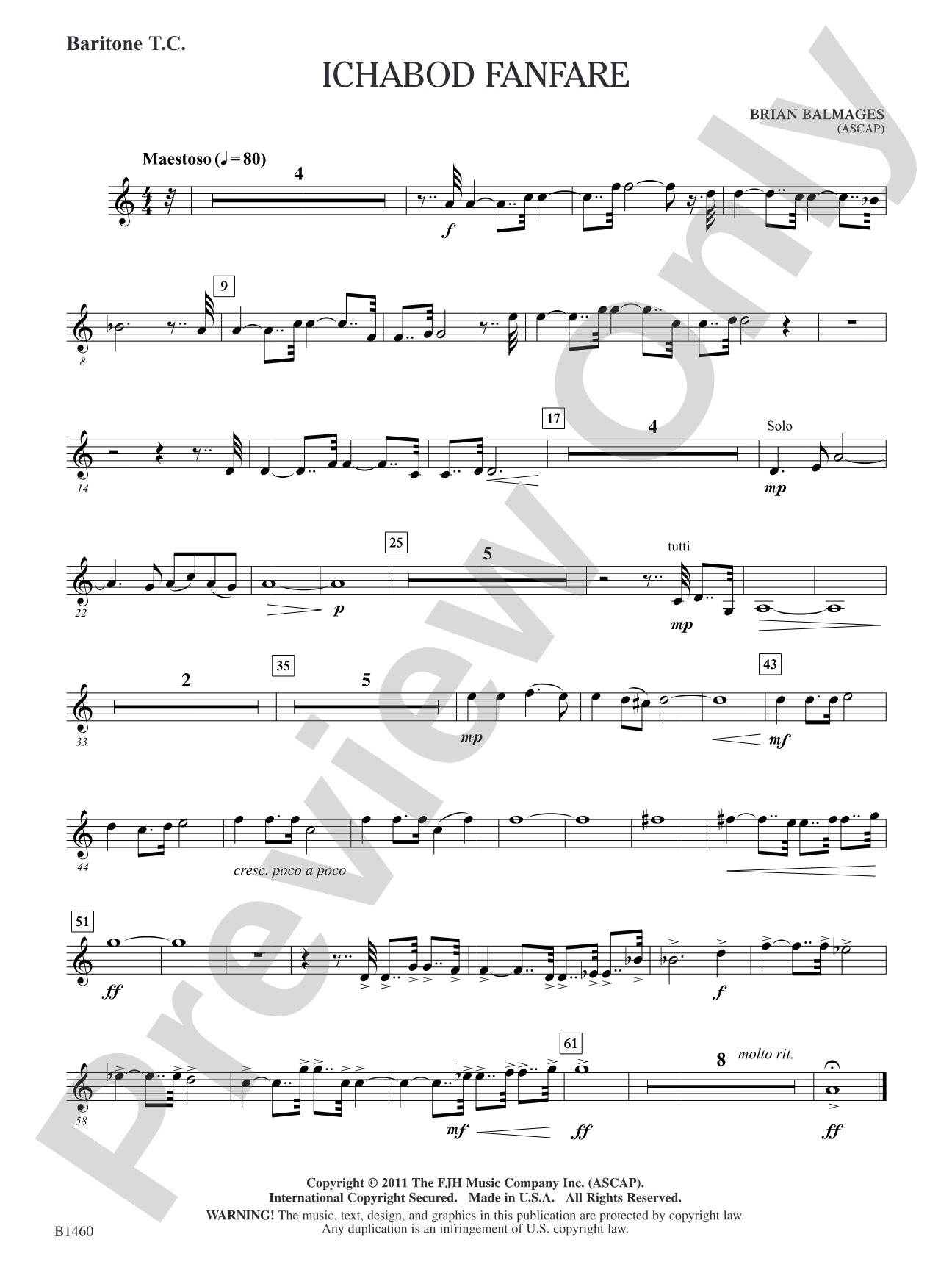 Ichabod Fanfare: Baritone T.C.