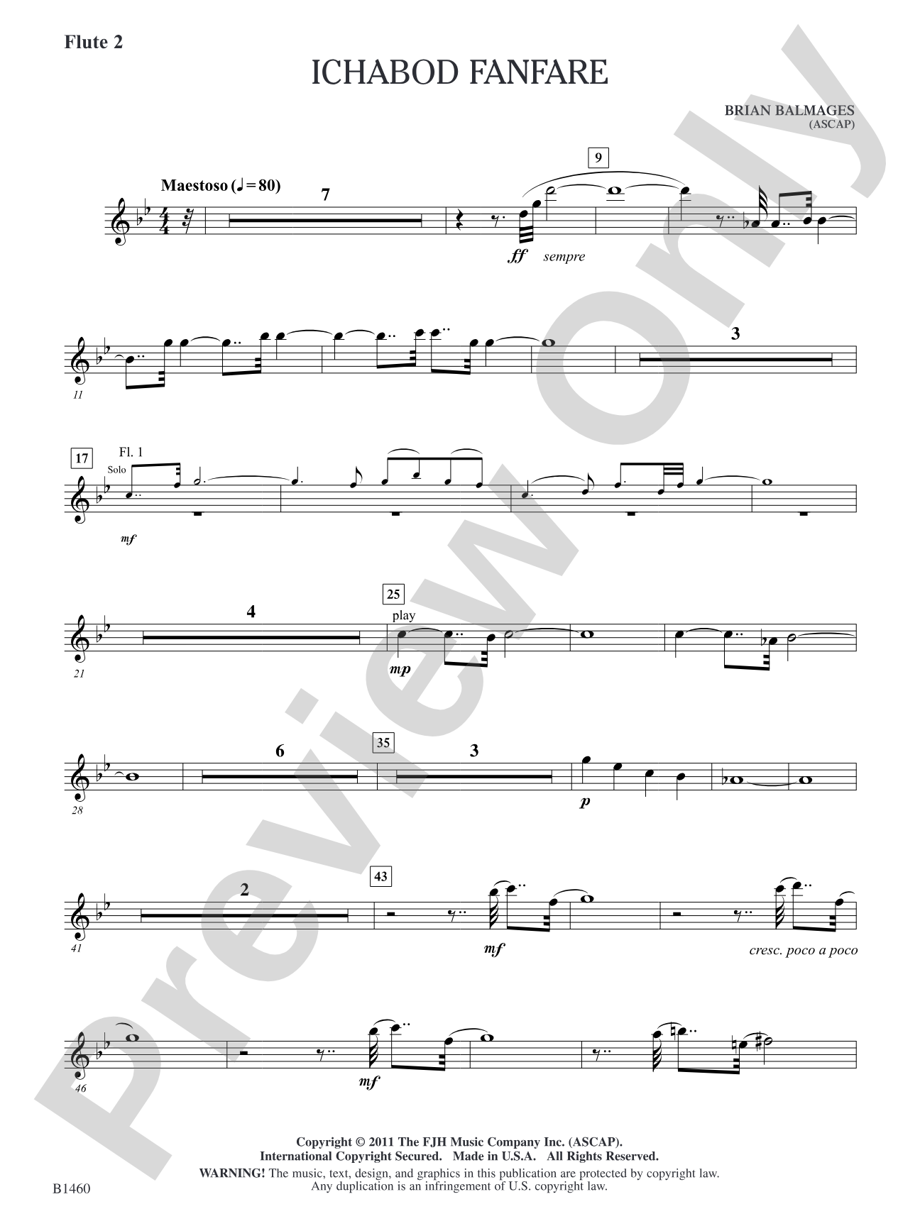 Ichabod Fanfare: Flute 2