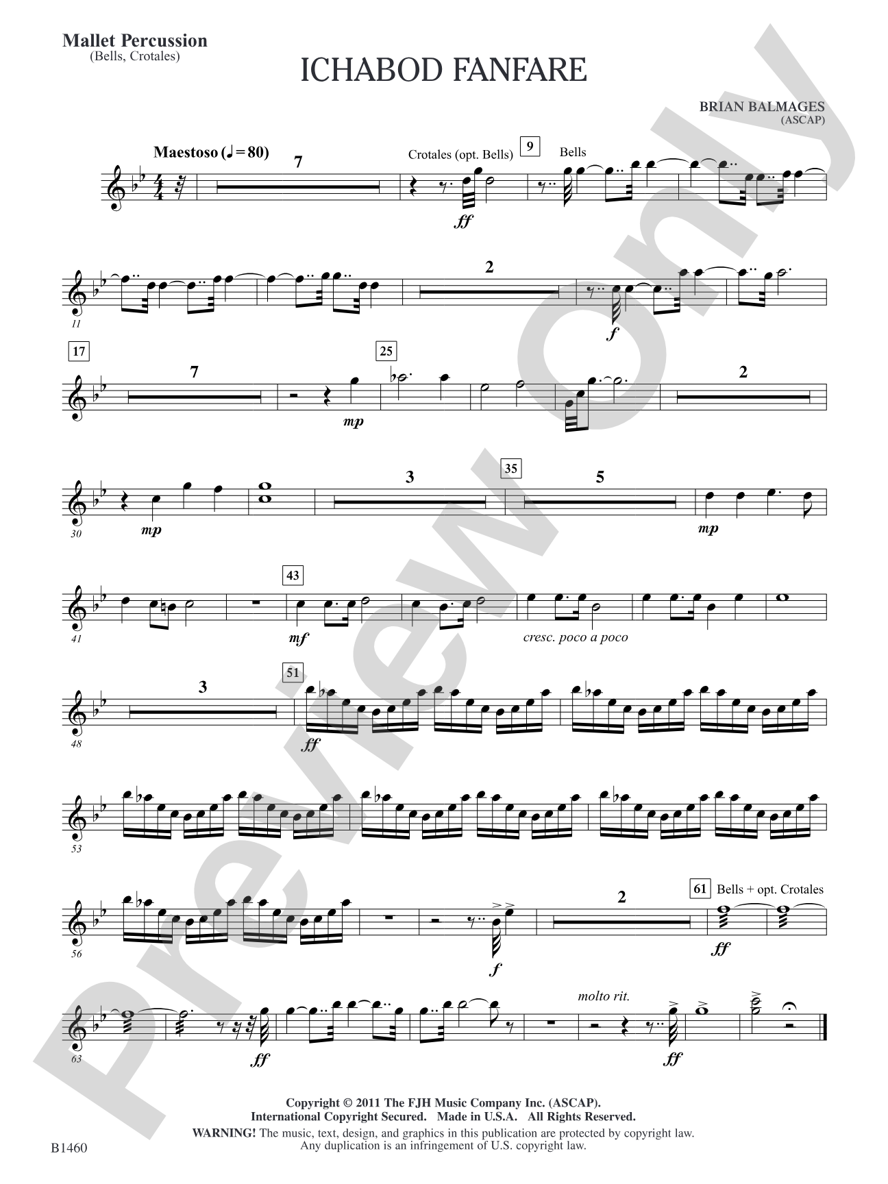 Ichabod Fanfare: Mallet Percussion