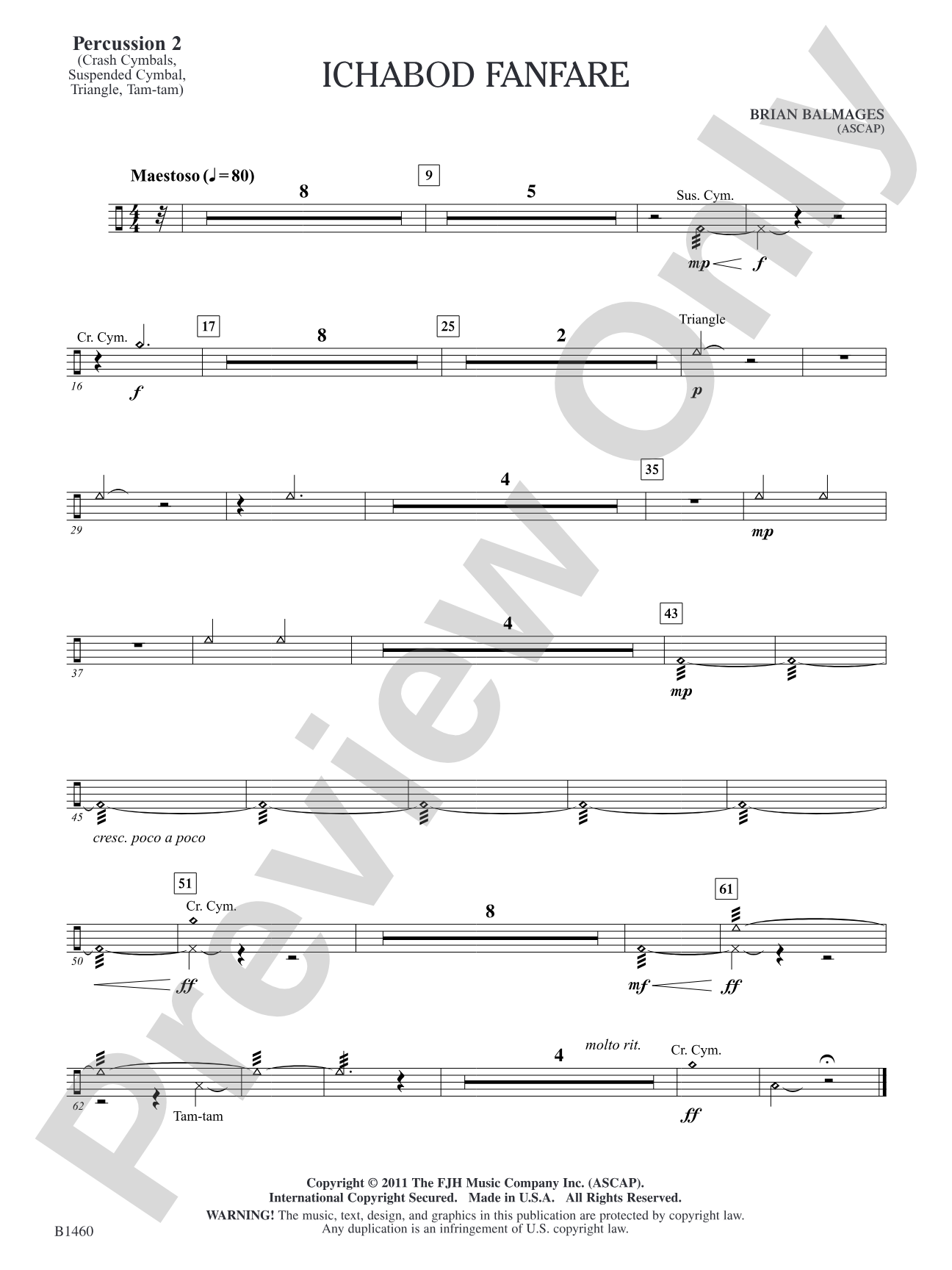 Ichabod Fanfare: Percussion 2