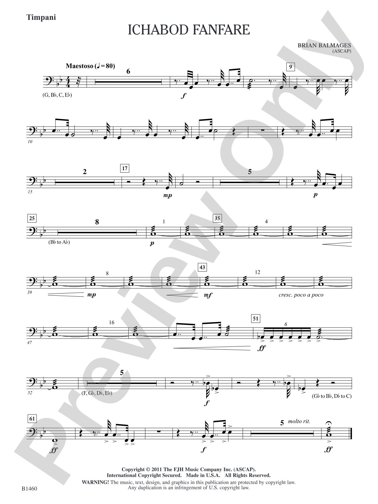 Ichabod Fanfare: Timpani