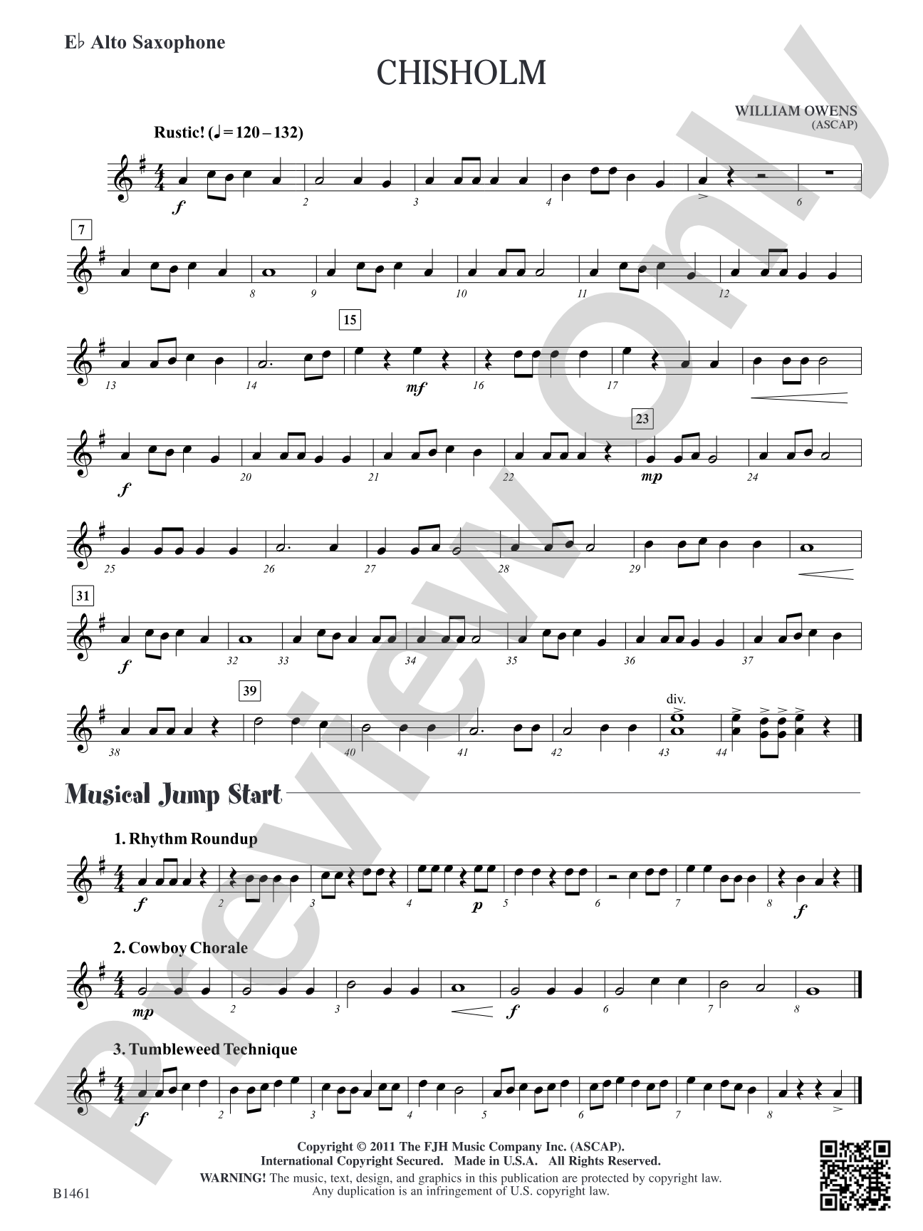Chisholm: E-flat Alto Saxophone