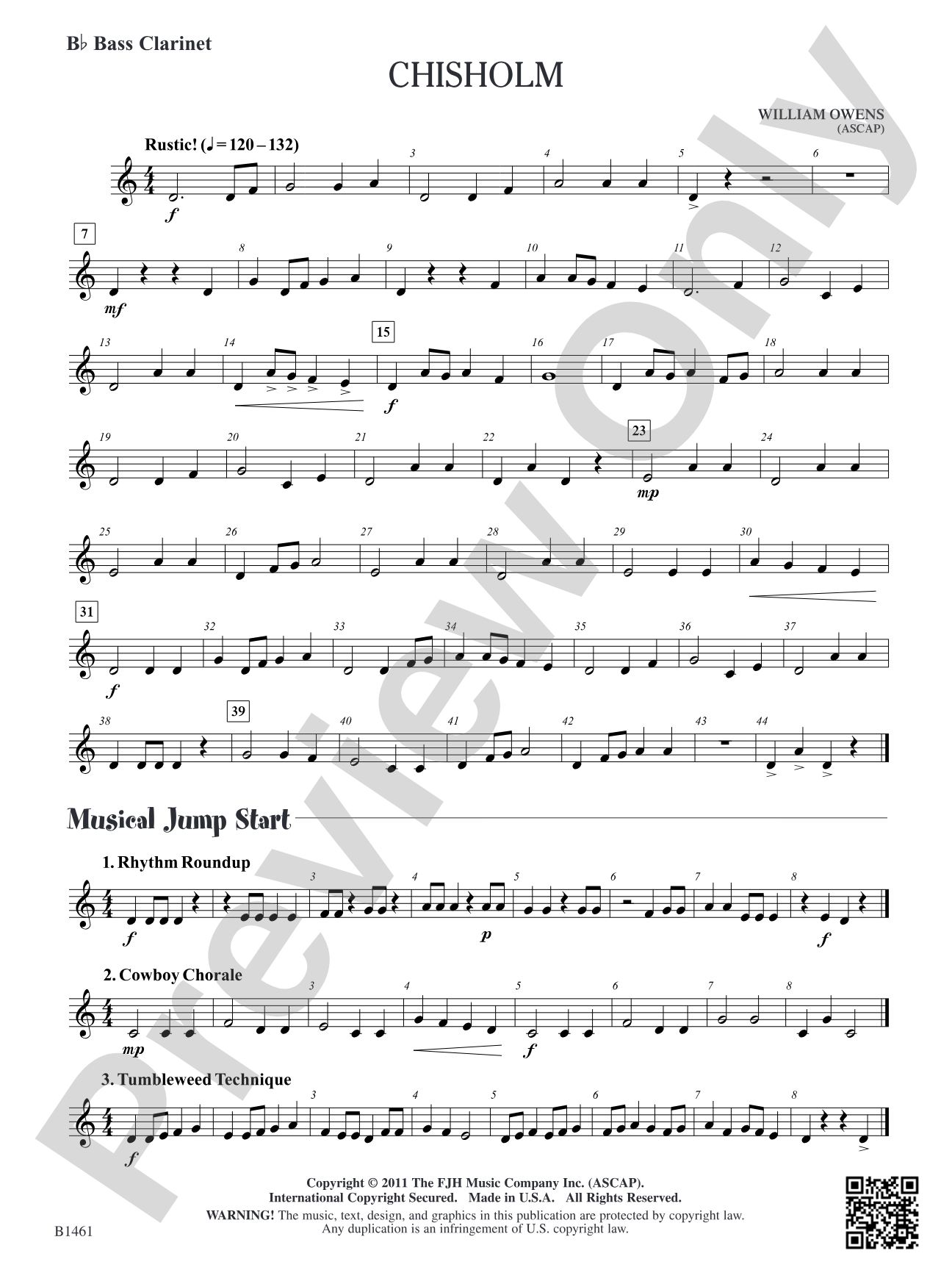 Chisholm: B-flat Bass Clarinet